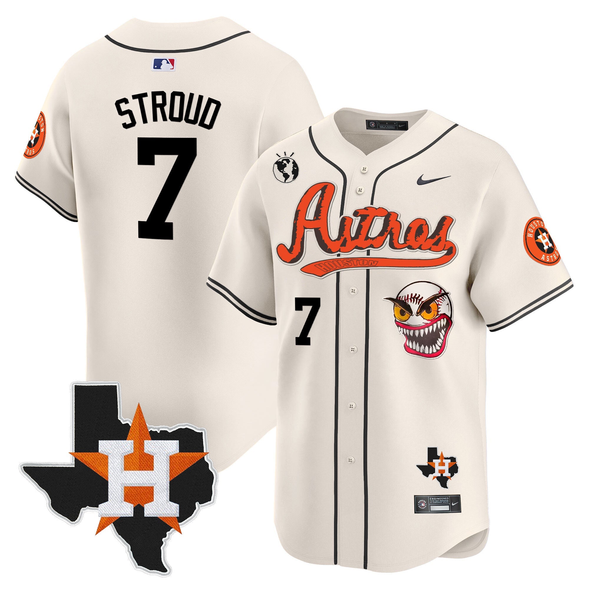 Men’s Houston Cactus Jack Style Vapor Premier Limited Jersey V2 – Stitched