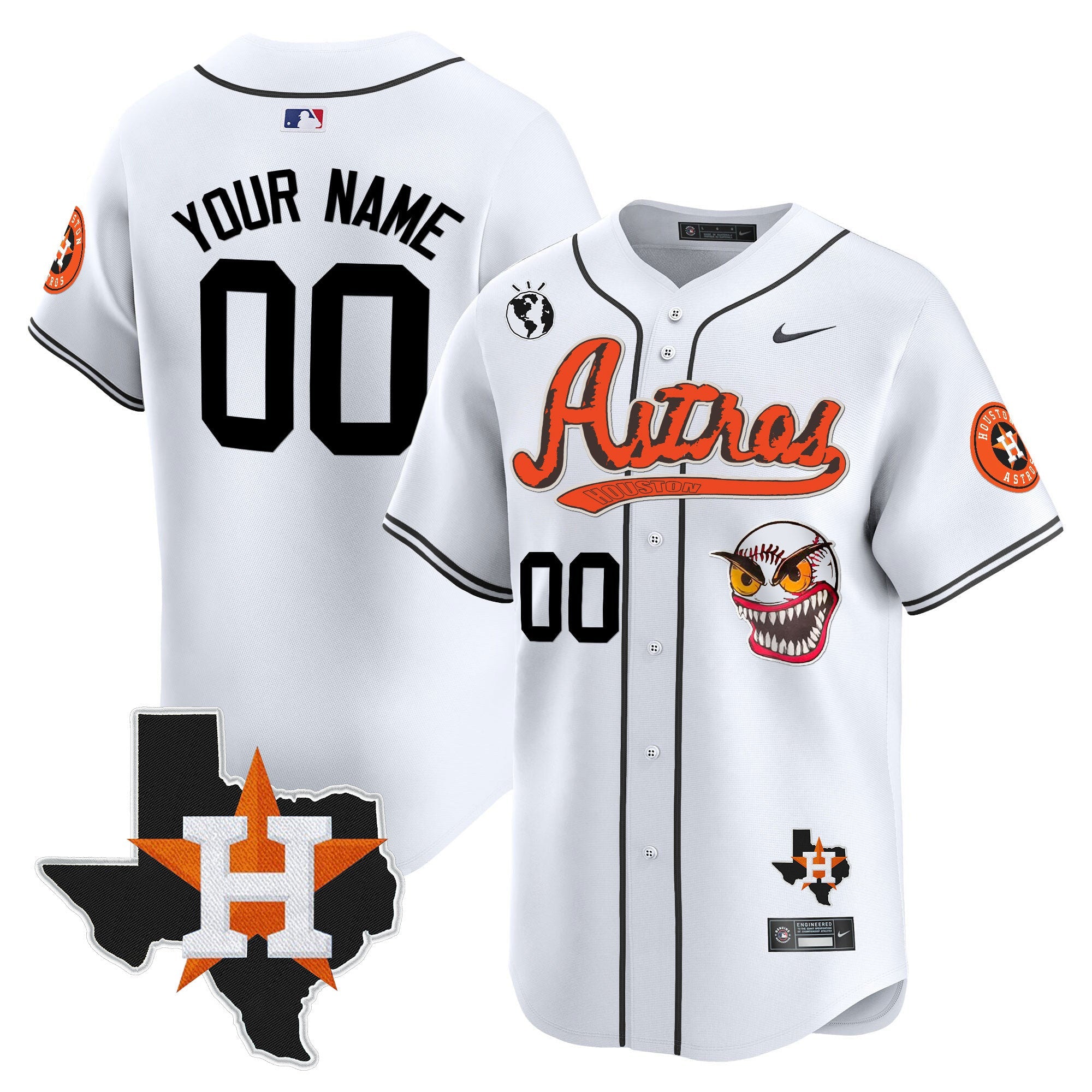 Houston Cactus Jack Style Vapor Premier Limited Custom Jersey V2 – Stitched