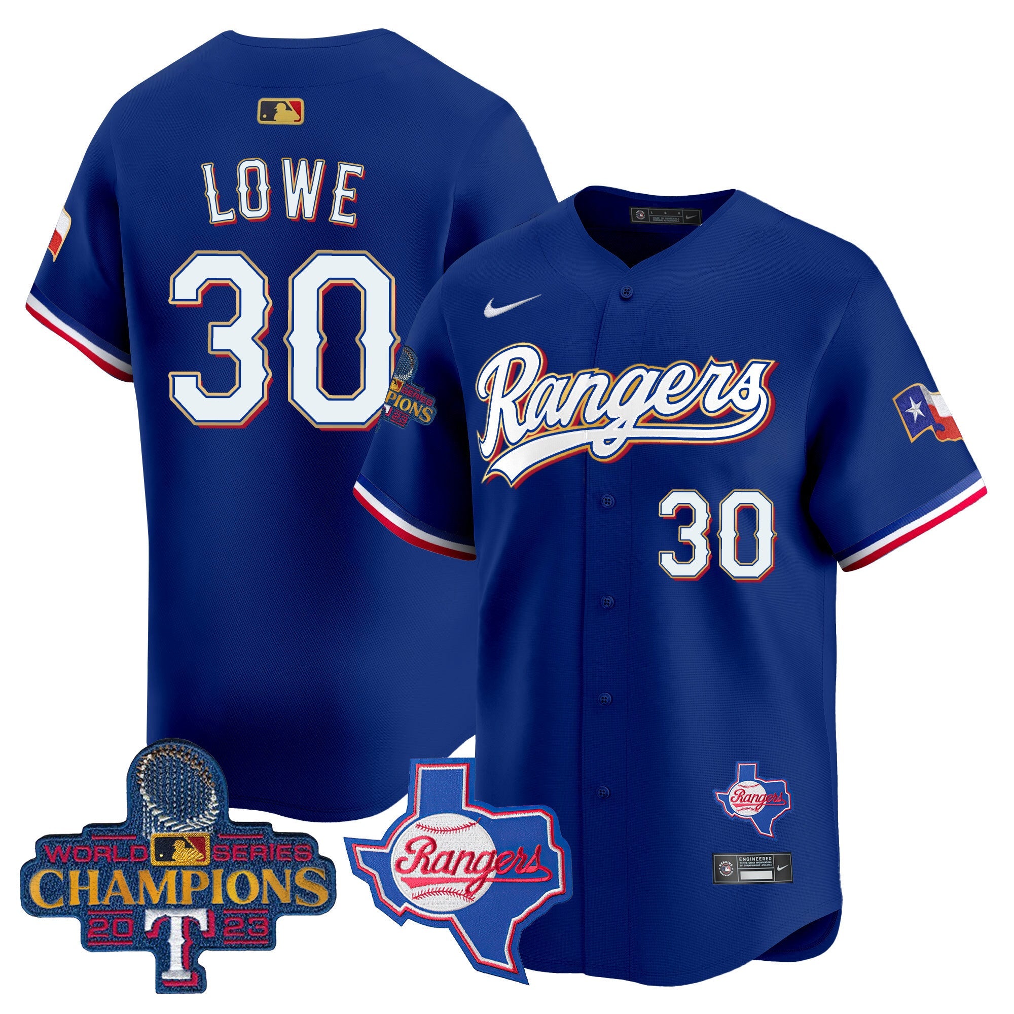 Men’s Texas 2023 World Series Champions Gold Trim Vapor Premier Limited Jersey V2