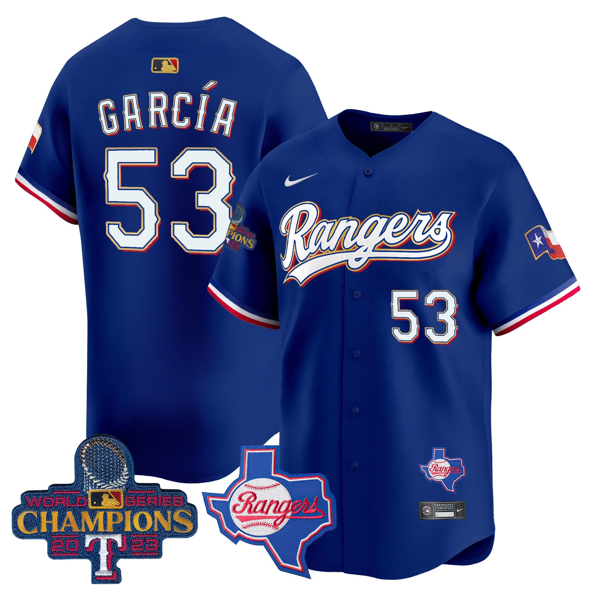 Men’s Texas 2023 World Series Champions Gold Trim Vapor Premier Limited Jersey V2