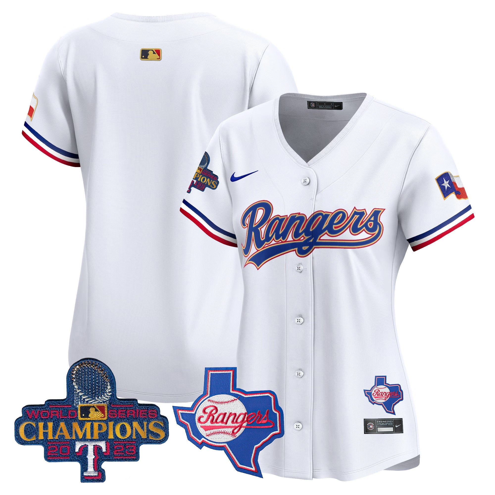 Women’s Texas 2023 World Series Champions Gold Trim Vapor Premier Limited Jersey V2