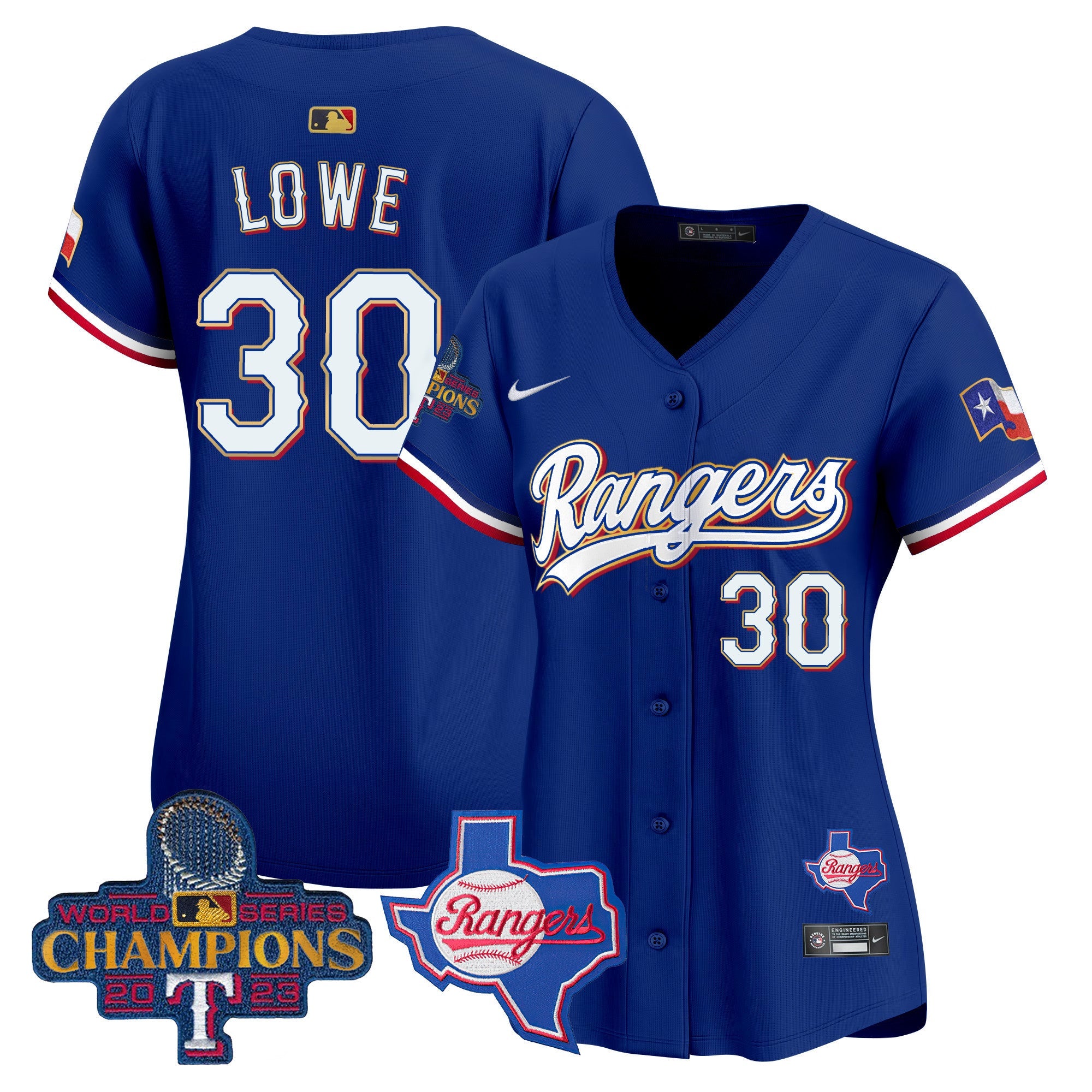 Women’s Texas 2023 World Series Champions Gold Trim Vapor Premier Limited Jersey V2