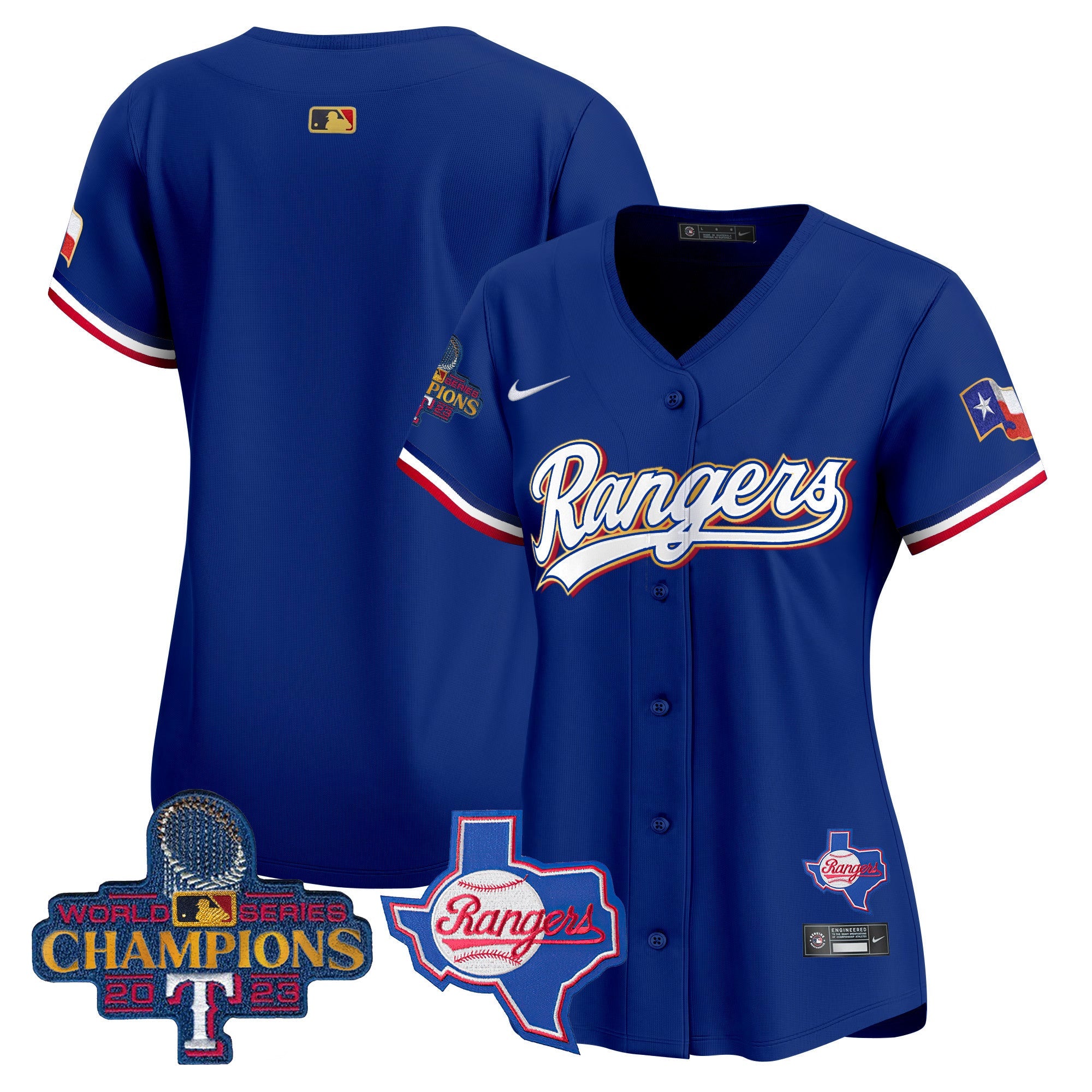 Women’s Texas 2023 World Series Champions Gold Trim Vapor Premier Limited Jersey V2
