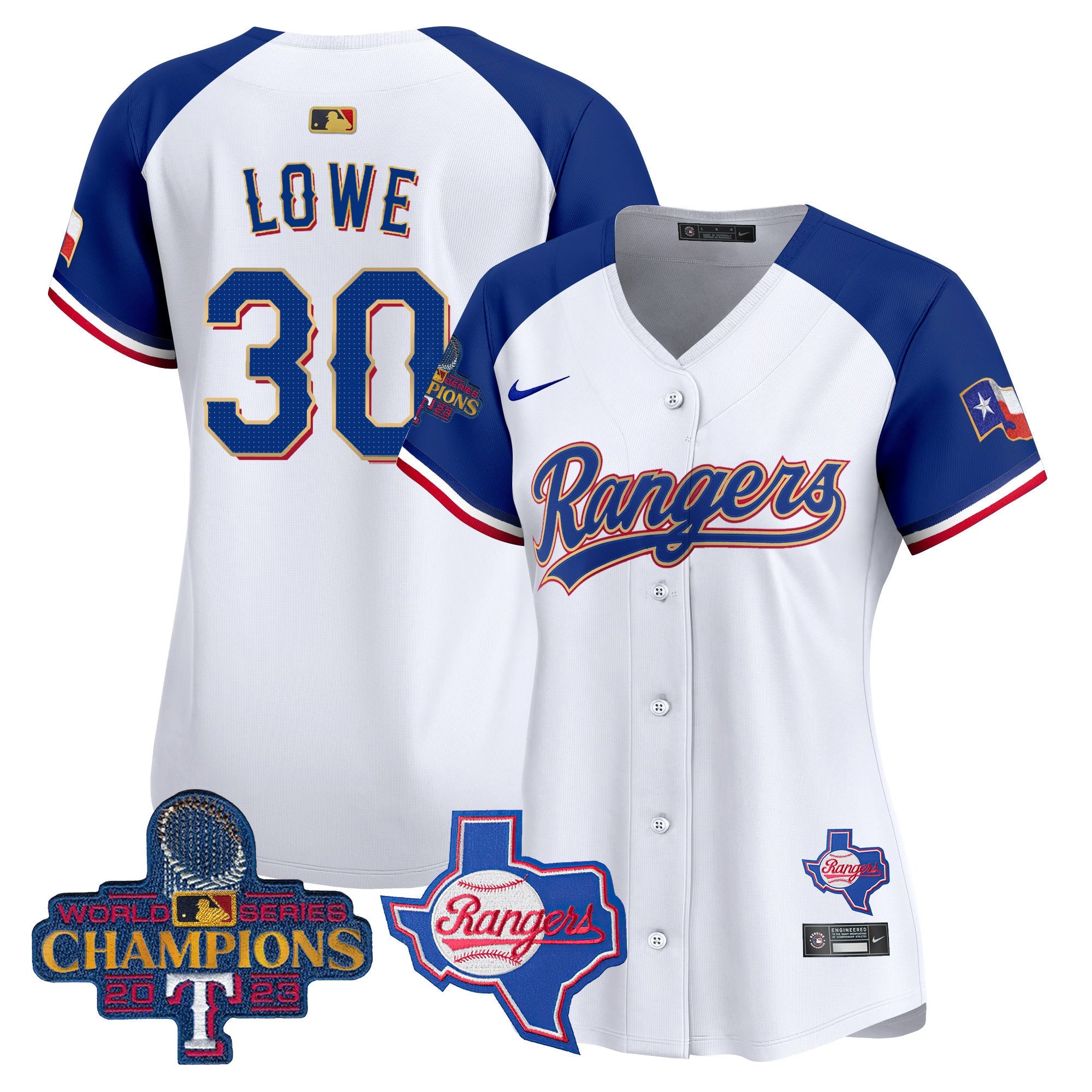 Women’s Texas 2023 World Series Champions Gold Trim Vapor Premier Limited Jersey V2