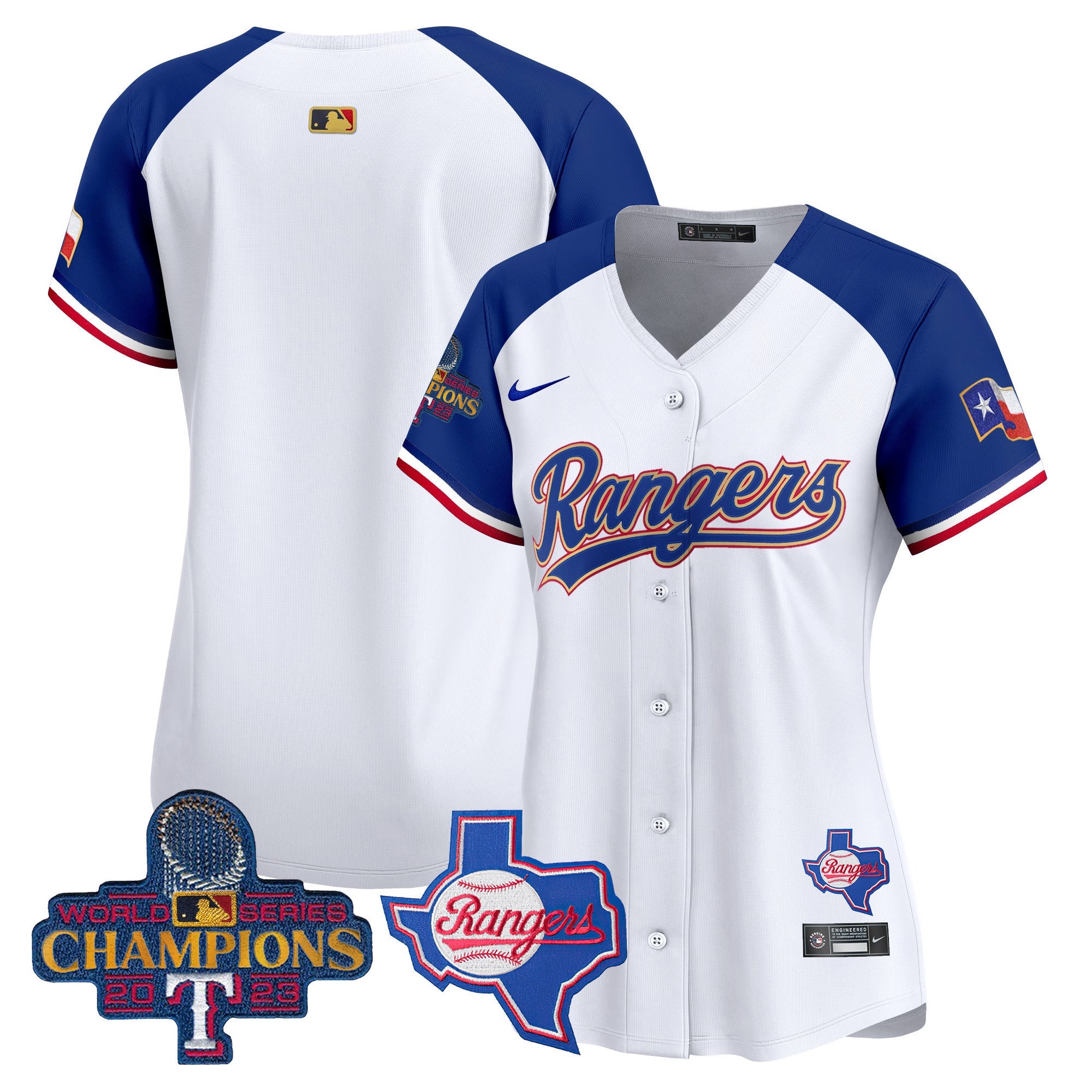Women’s Texas 2023 World Series Champions Gold Trim Vapor Premier Limited Jersey V2