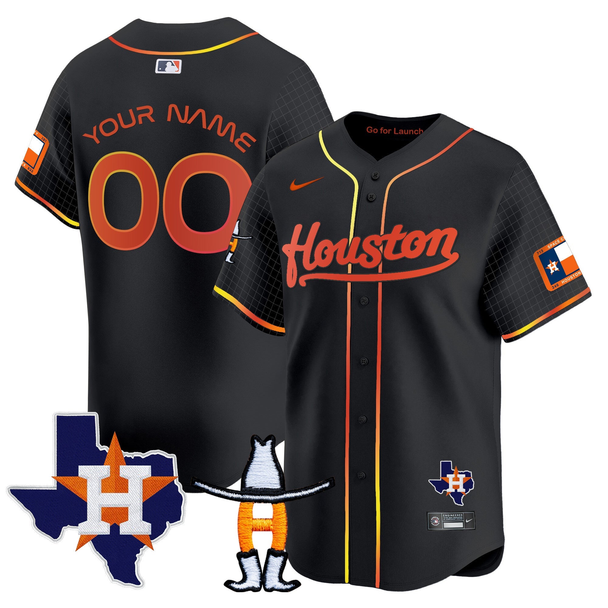 Space City Houston Rodeo Patch Vapor Premier Limited Jersey