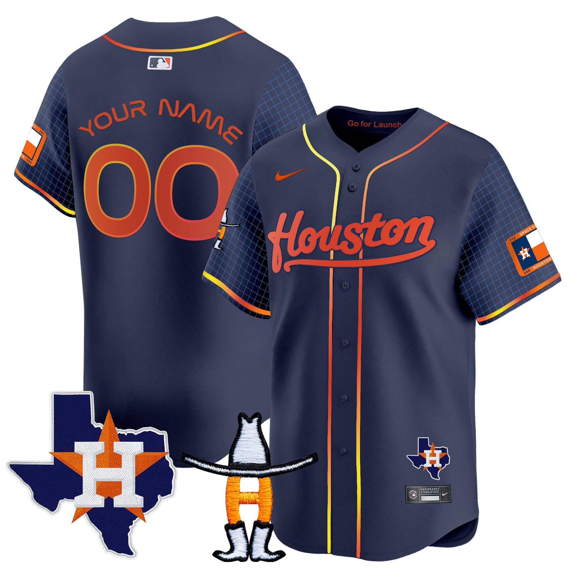 Space City Houston Rodeo Patch Vapor Premier Limited Jersey