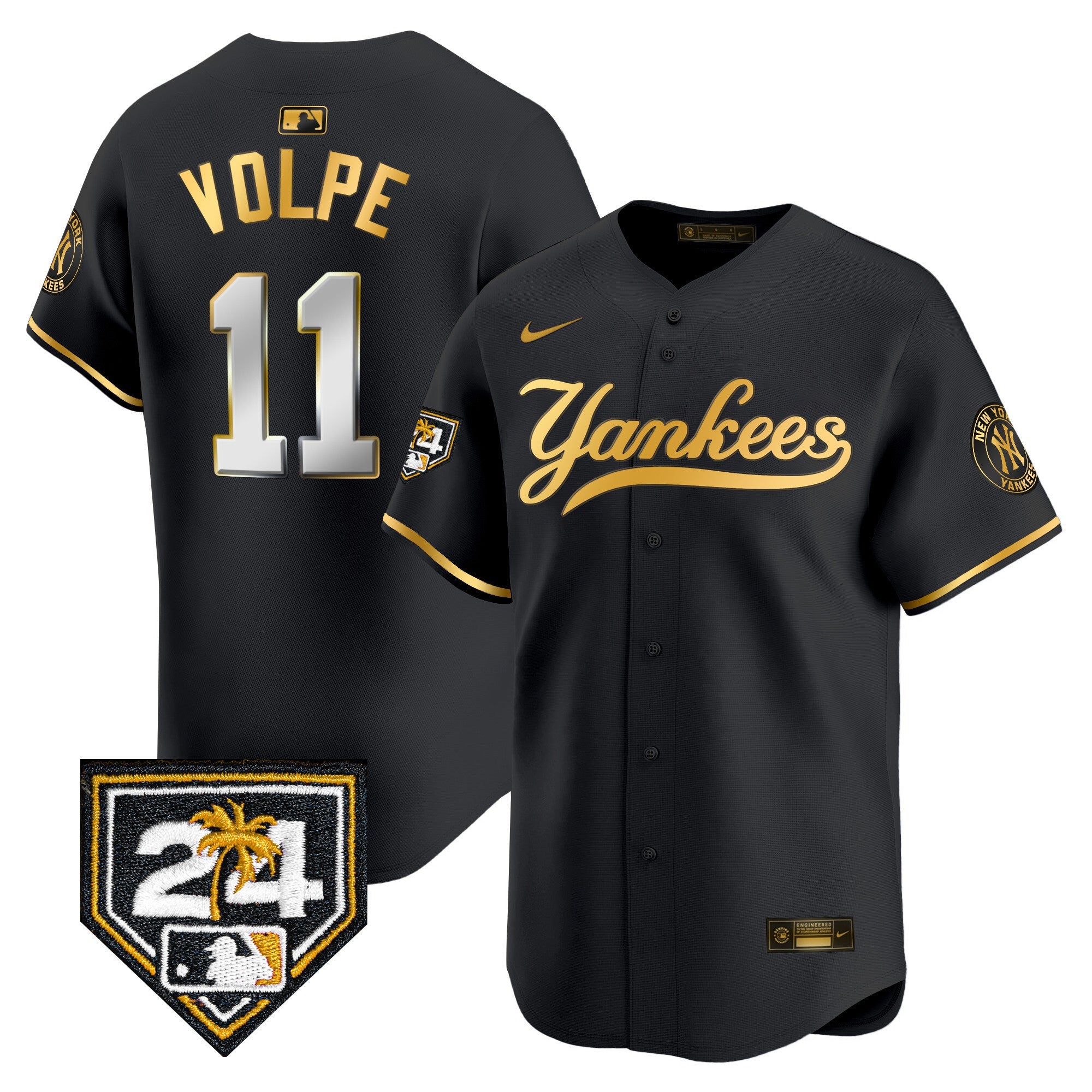 Men’s New York 2024 Spring Training Patch Vapor Premier Limited Jersey V6
