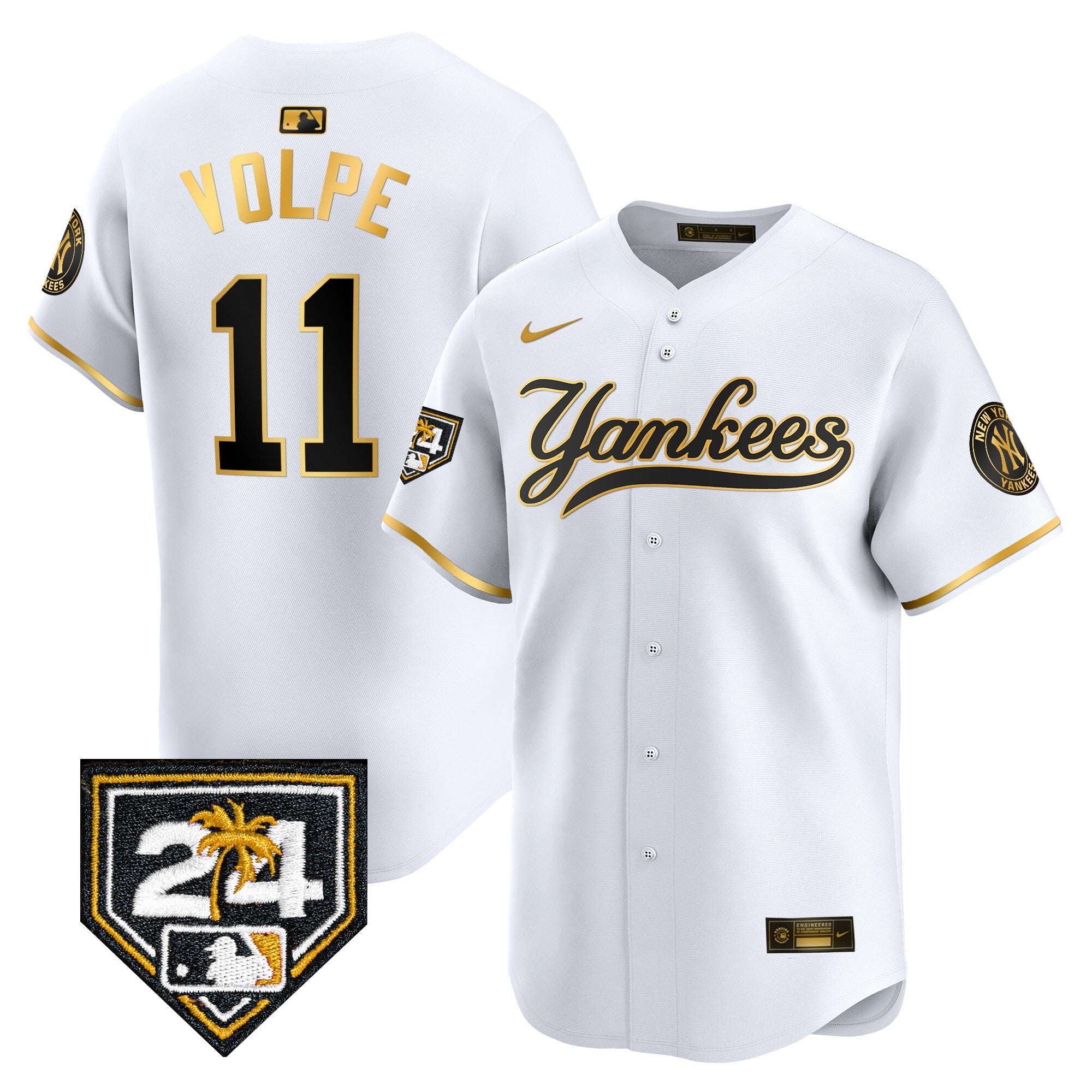 Men’s New York 2024 Spring Training Patch Vapor Premier Limited Jersey V6