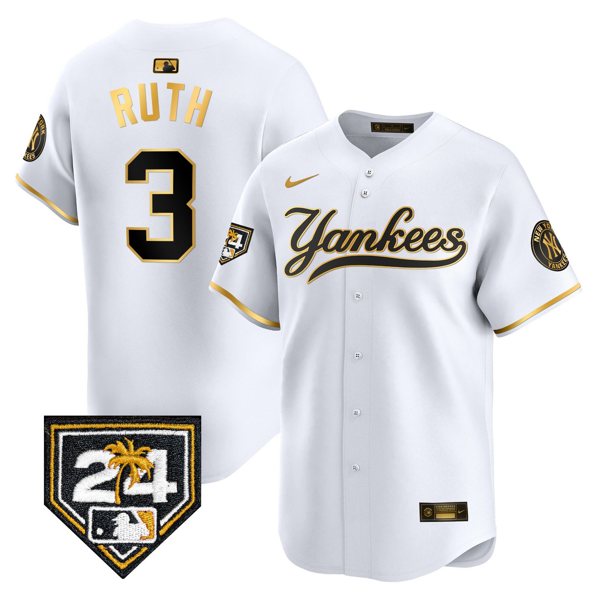 Men’s New York 2024 Spring Training Patch Vapor Premier Limited Jersey V6