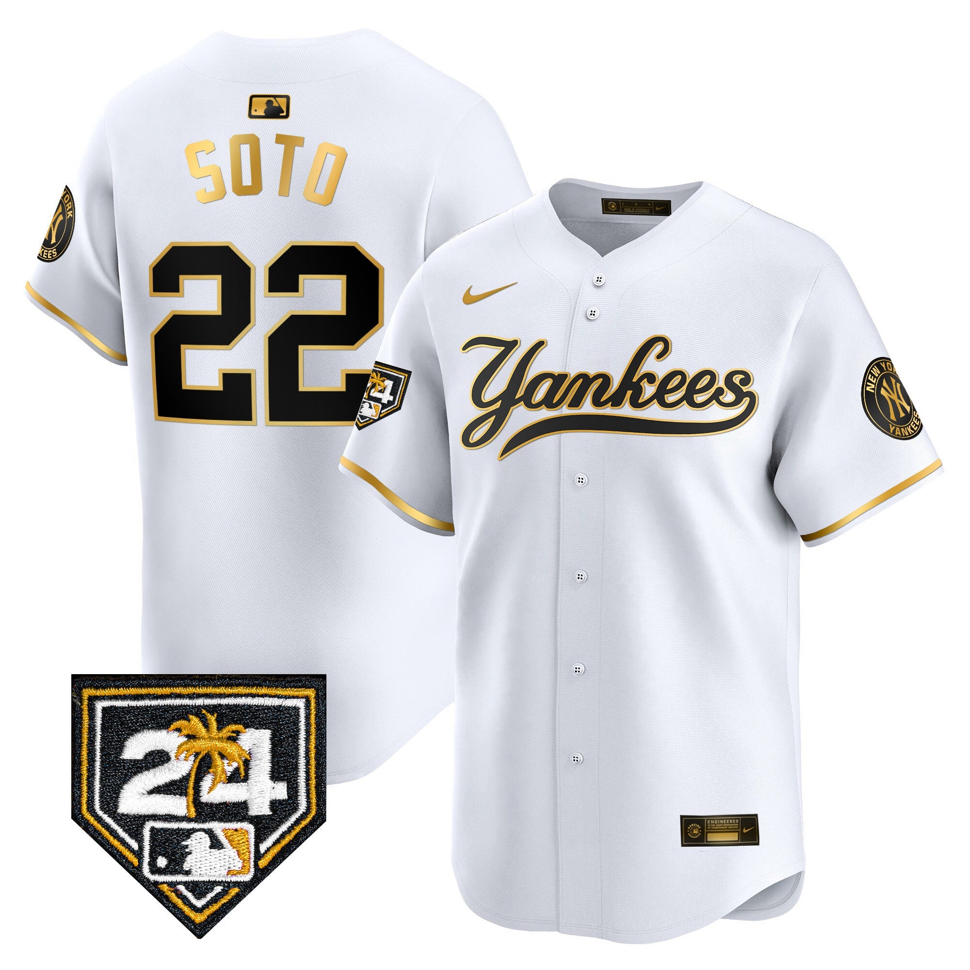 Men’s New York 2024 Spring Training Patch Vapor Premier Limited Jersey V6