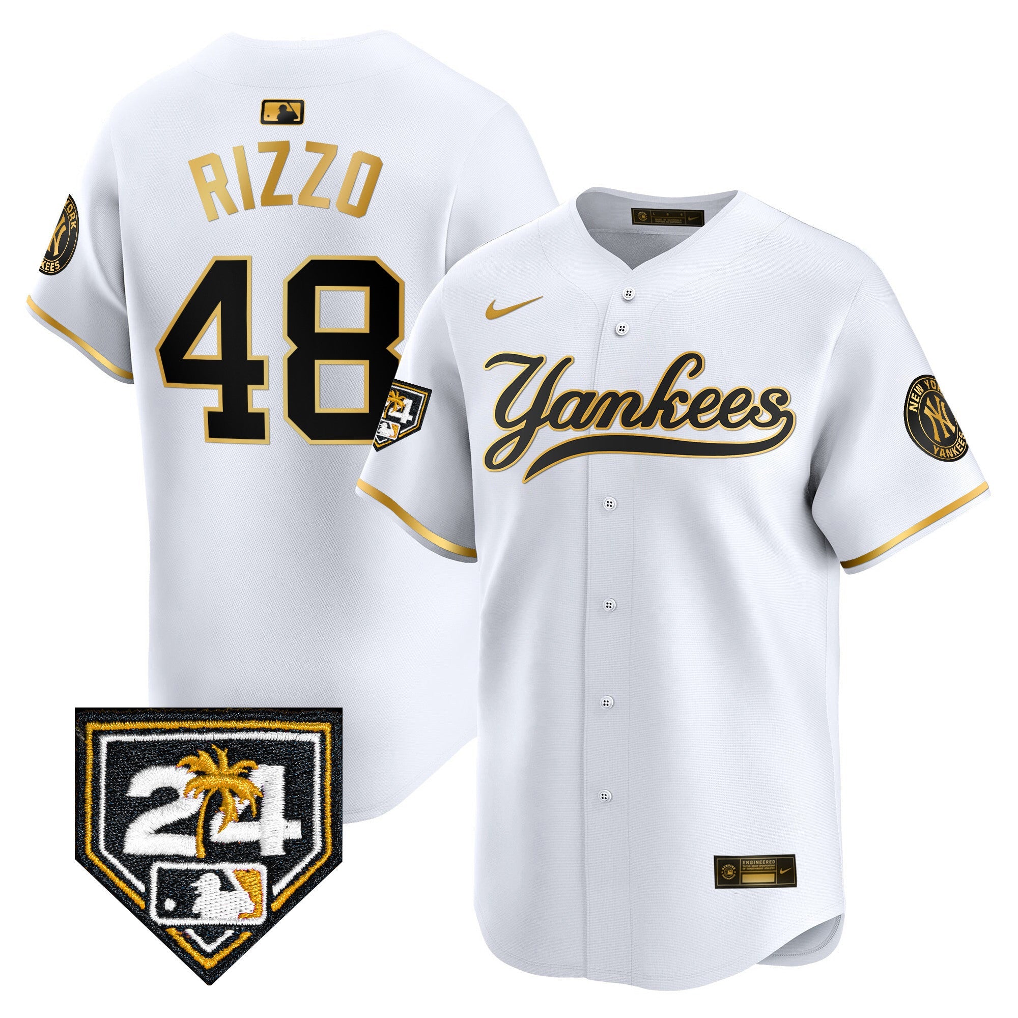 Men’s New York 2024 Spring Training Patch Vapor Premier Limited Jersey V6