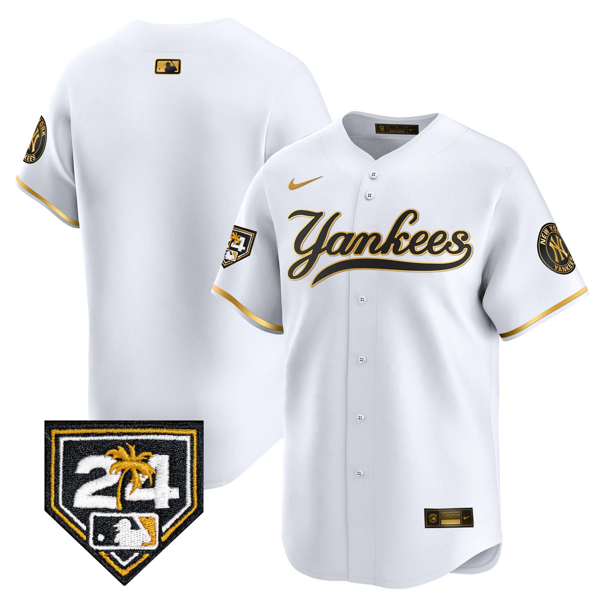 Men’s New York 2024 Spring Training Patch Vapor Premier Limited Jersey V6