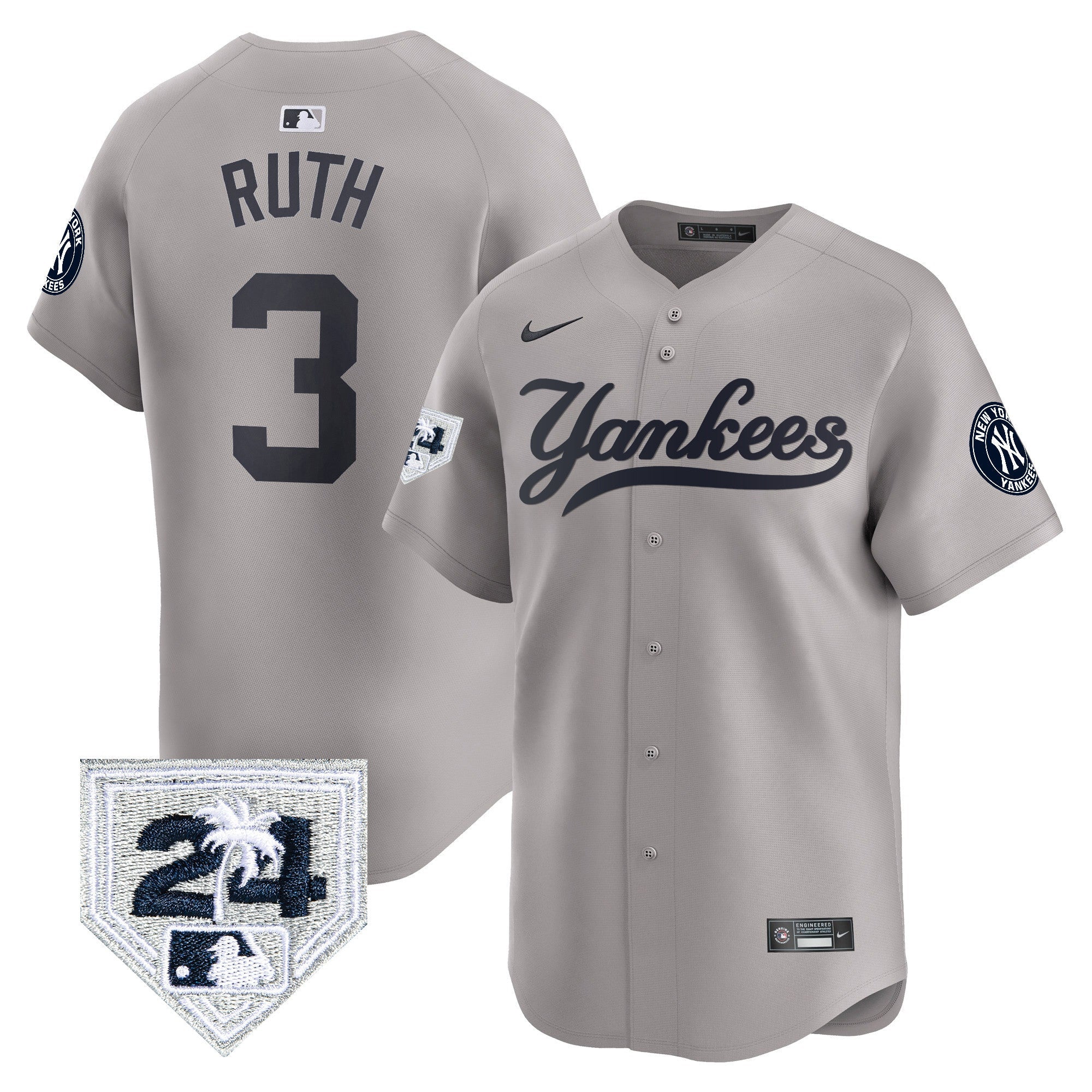 Men’s New York 2024 Spring Training Patch Vapor Premier Limited Jersey V6