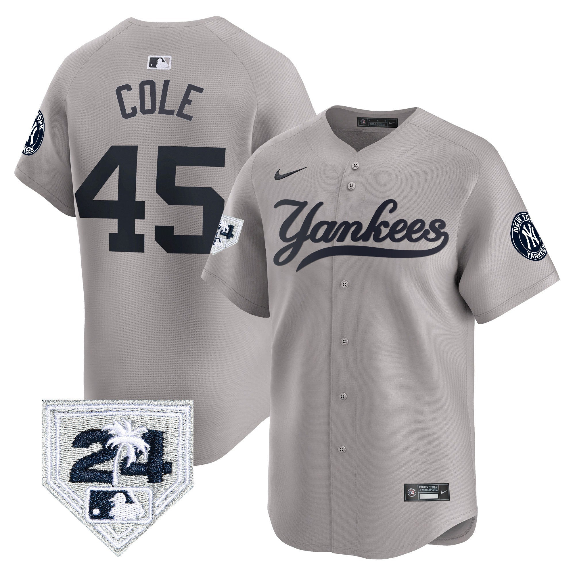 Men’s New York 2024 Spring Training Patch Vapor Premier Limited Jersey V6