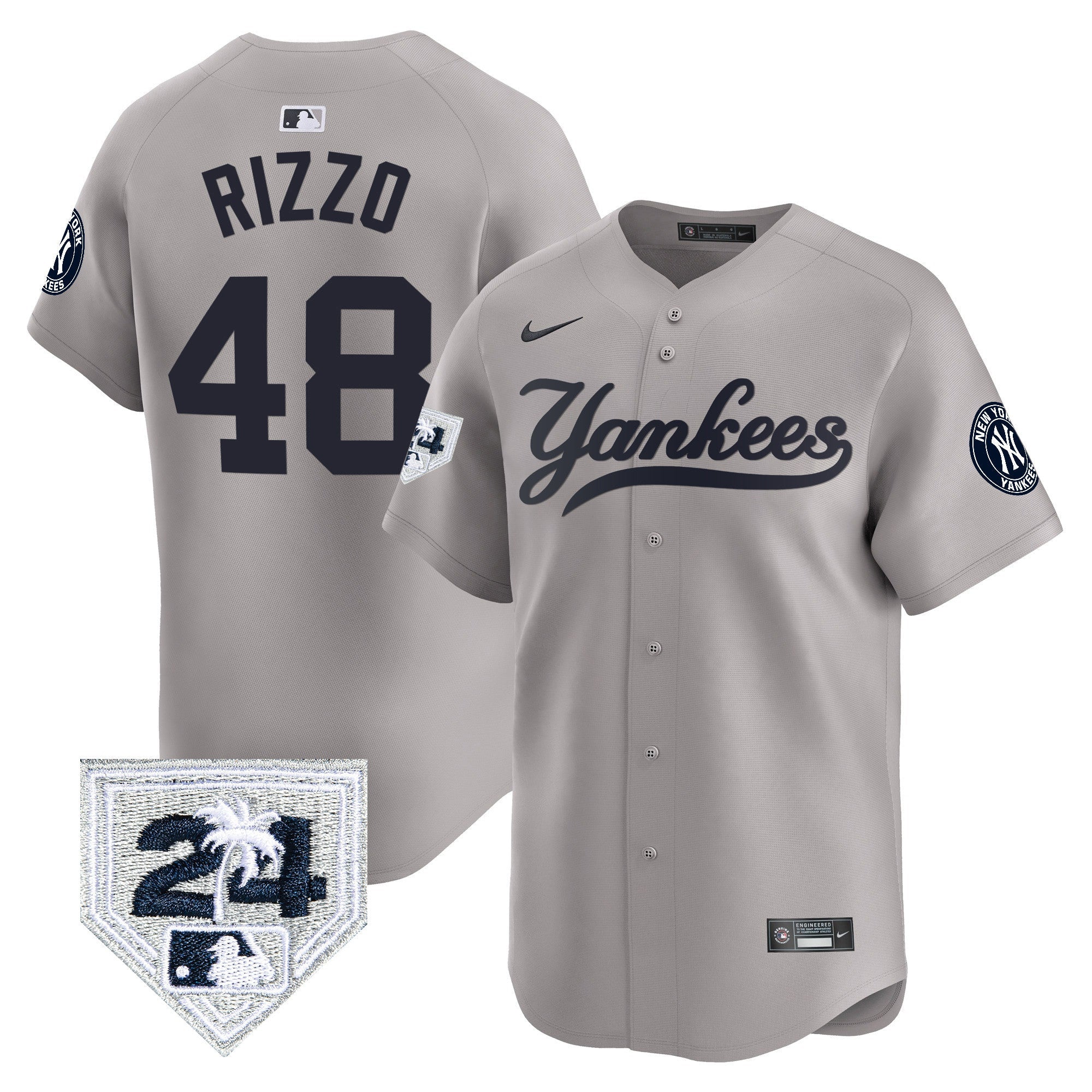 Men’s New York 2024 Spring Training Patch Vapor Premier Limited Jersey V6
