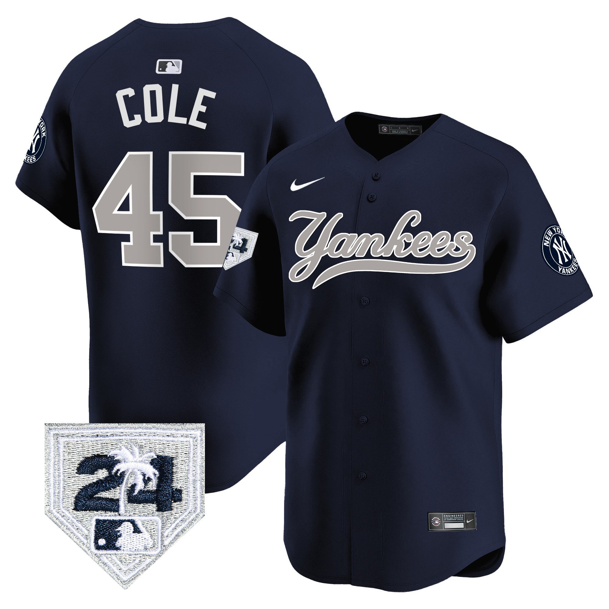 Men’s New York 2024 Spring Training Patch Vapor Premier Limited Jersey V6