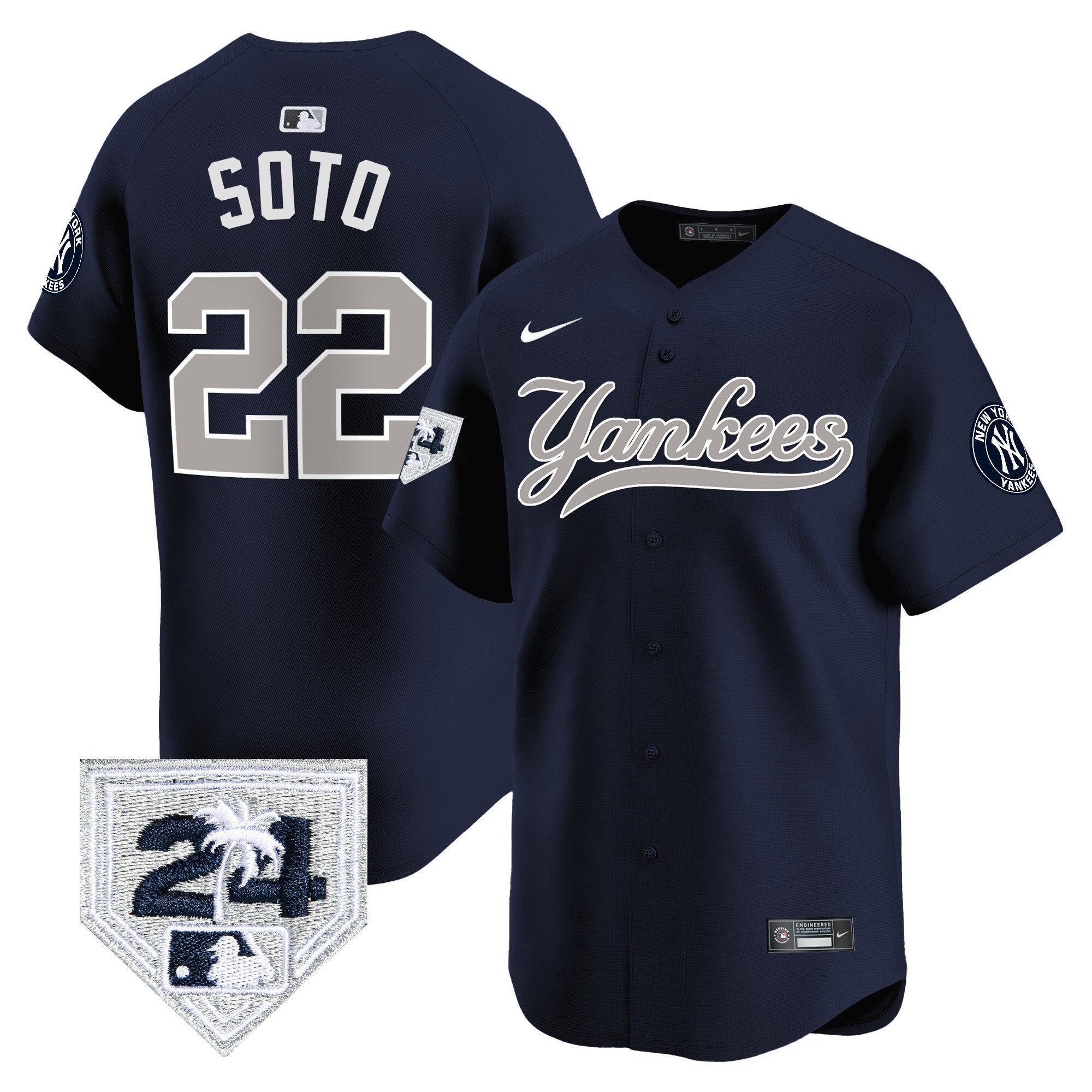 Men’s New York 2024 Spring Training Patch Vapor Premier Limited Jersey V6