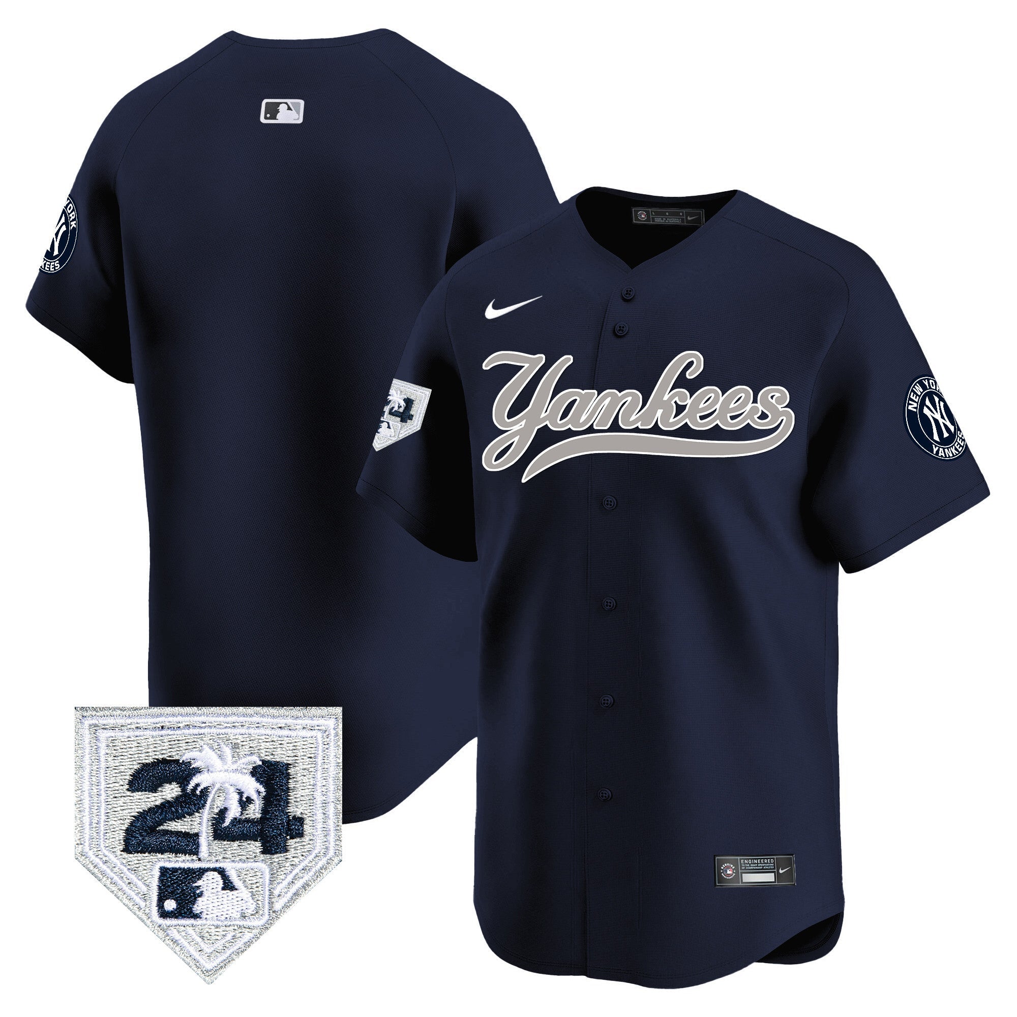 Men’s New York 2024 Spring Training Patch Vapor Premier Limited Jersey V6