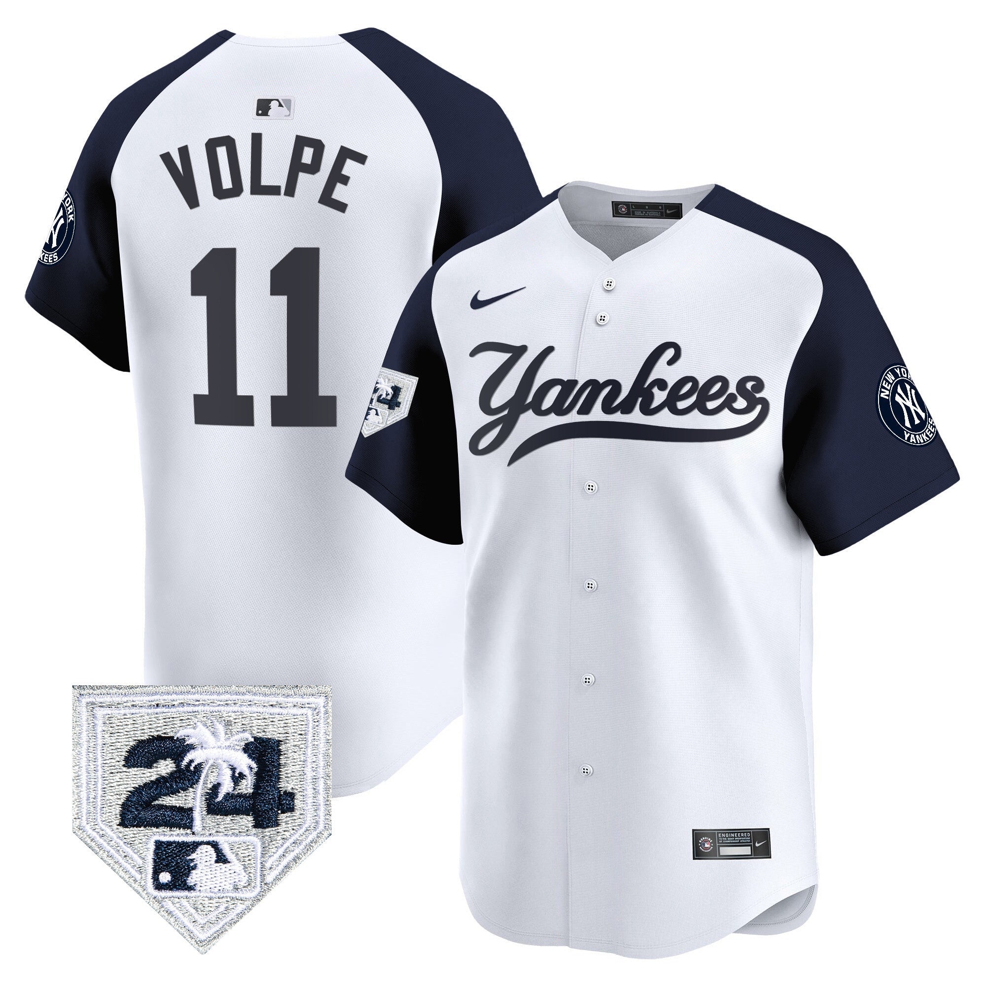 Men’s New York 2024 Spring Training Patch Vapor Premier Limited Jersey V6
