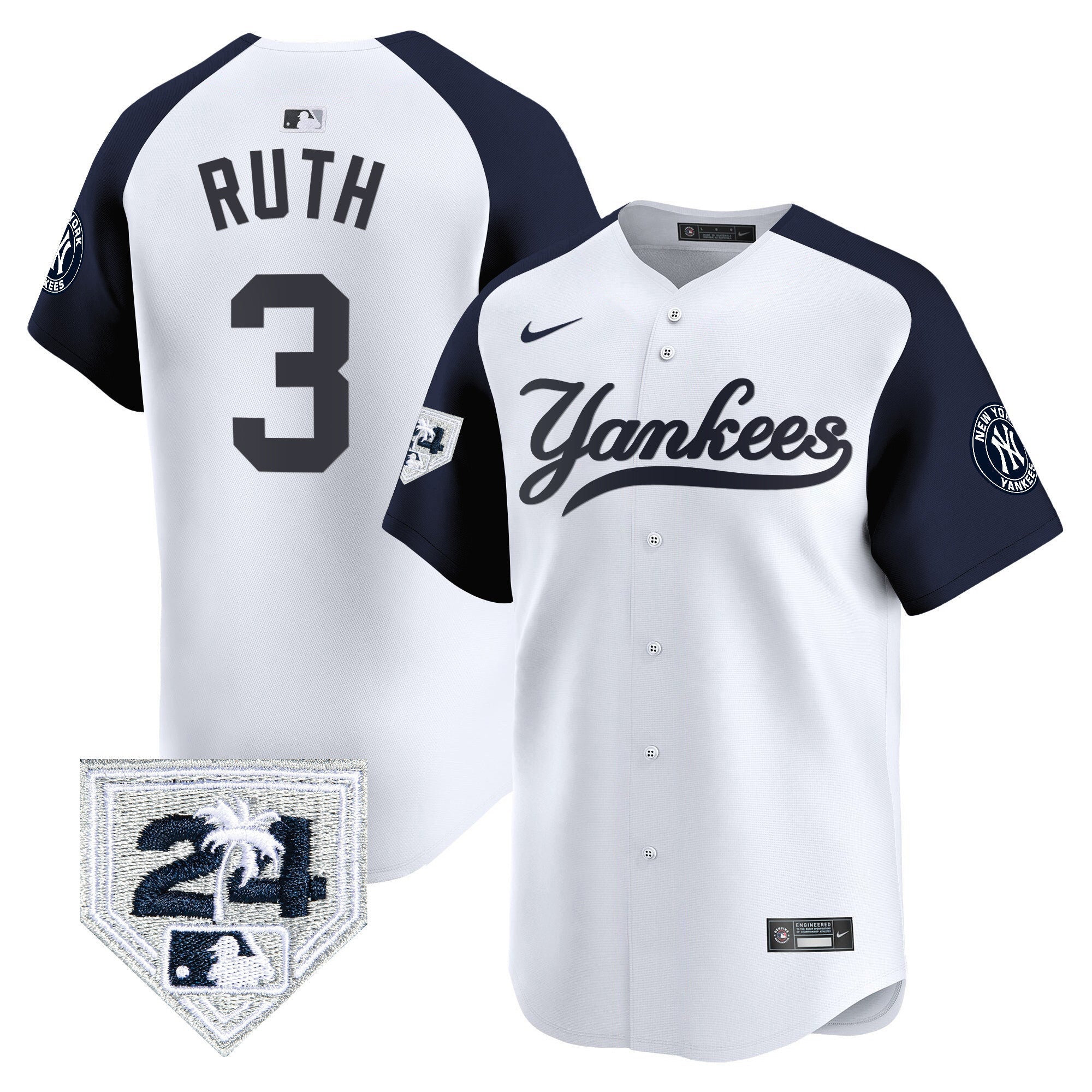 Men’s New York 2024 Spring Training Patch Vapor Premier Limited Jersey V6