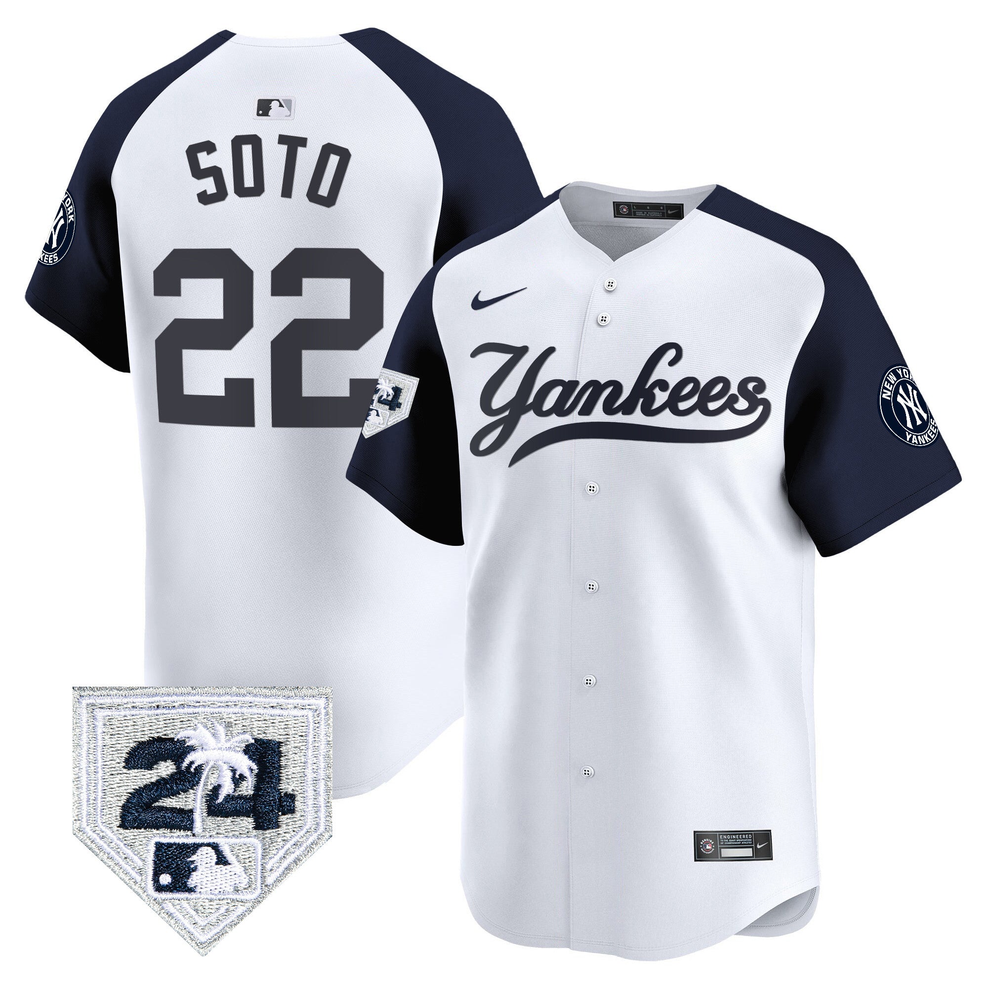 Men’s New York 2024 Spring Training Patch Vapor Premier Limited Jersey V6