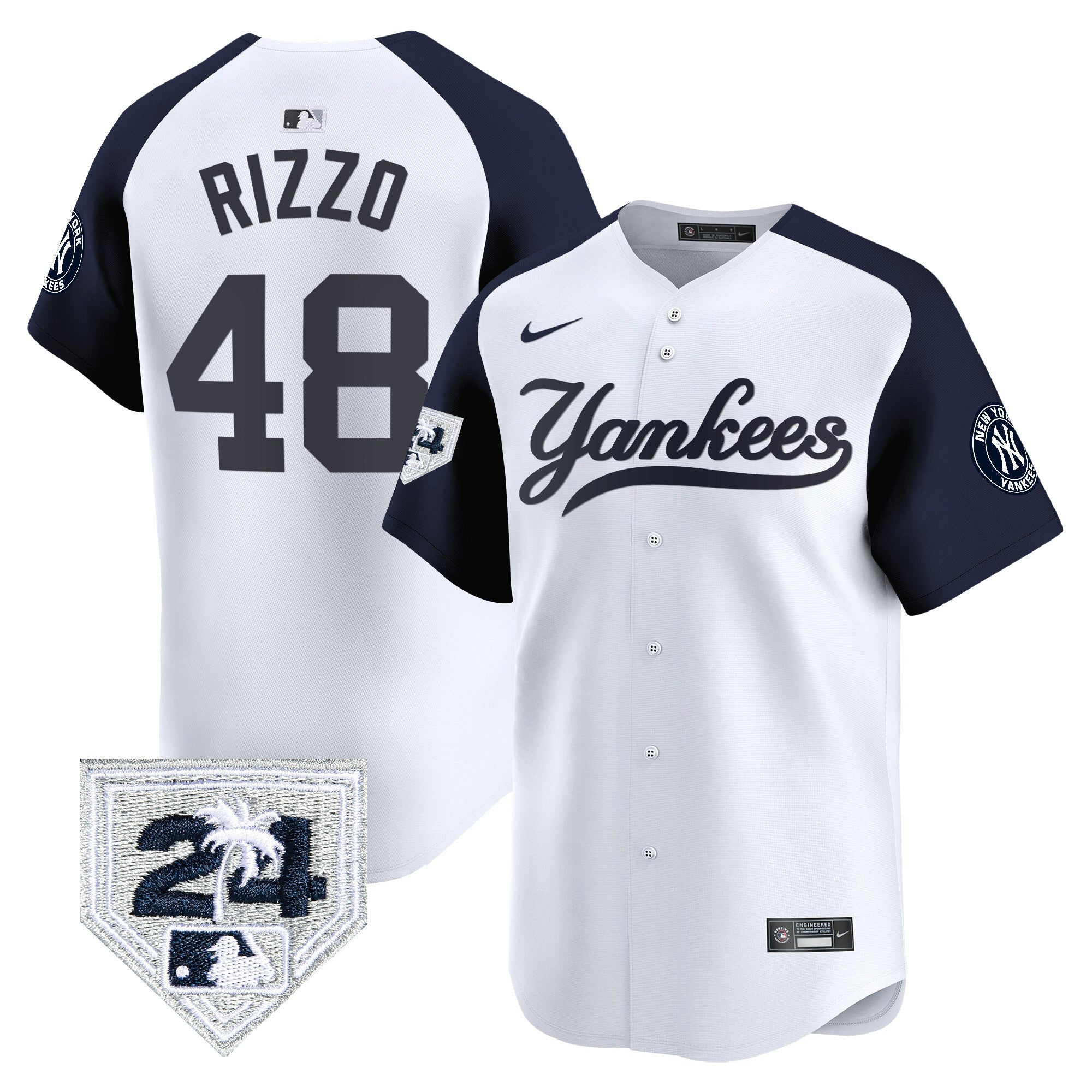 Men’s New York 2024 Spring Training Patch Vapor Premier Limited Jersey V6