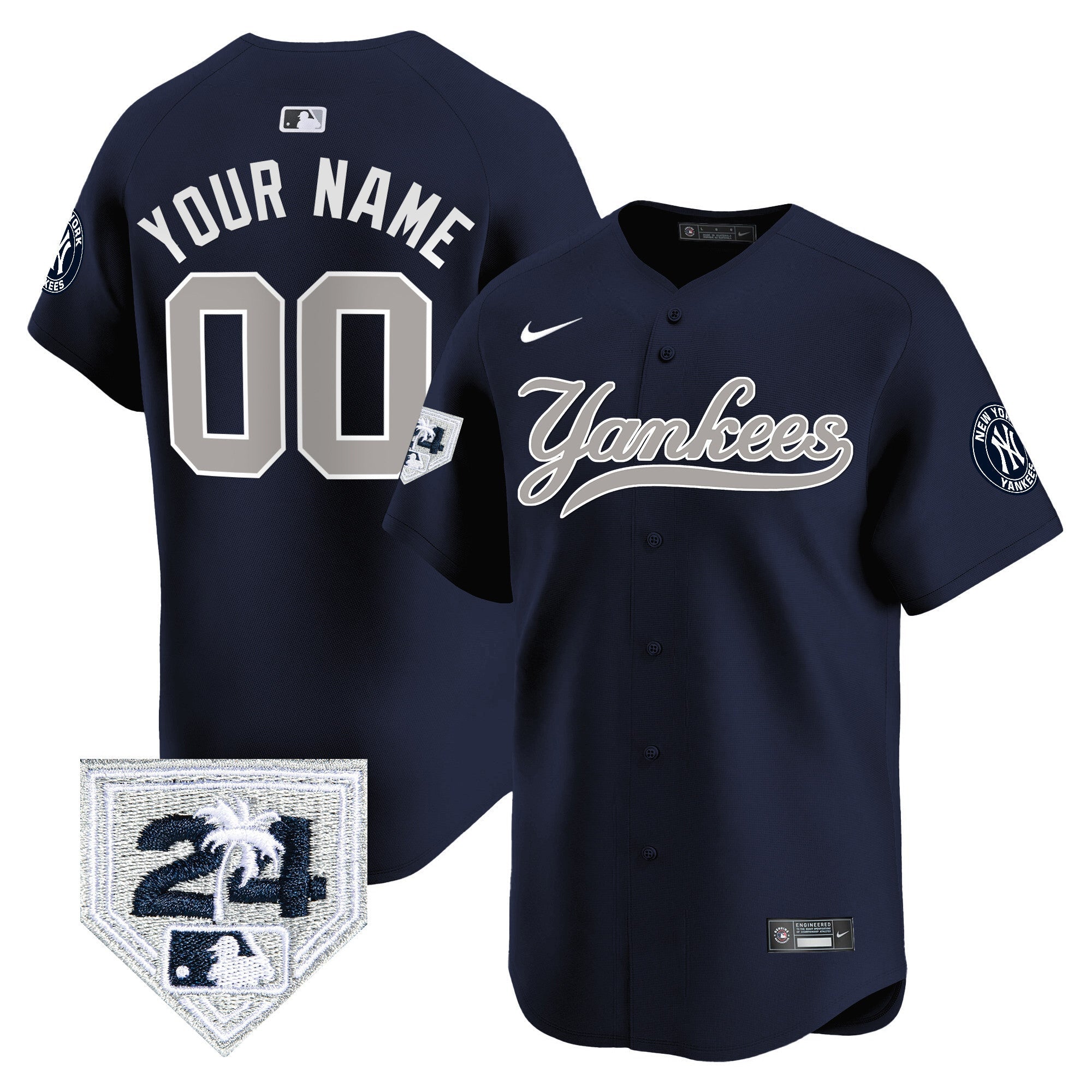 New York 2024 Spring Training Patch Vapor Premier Limited Custom Jersey V6