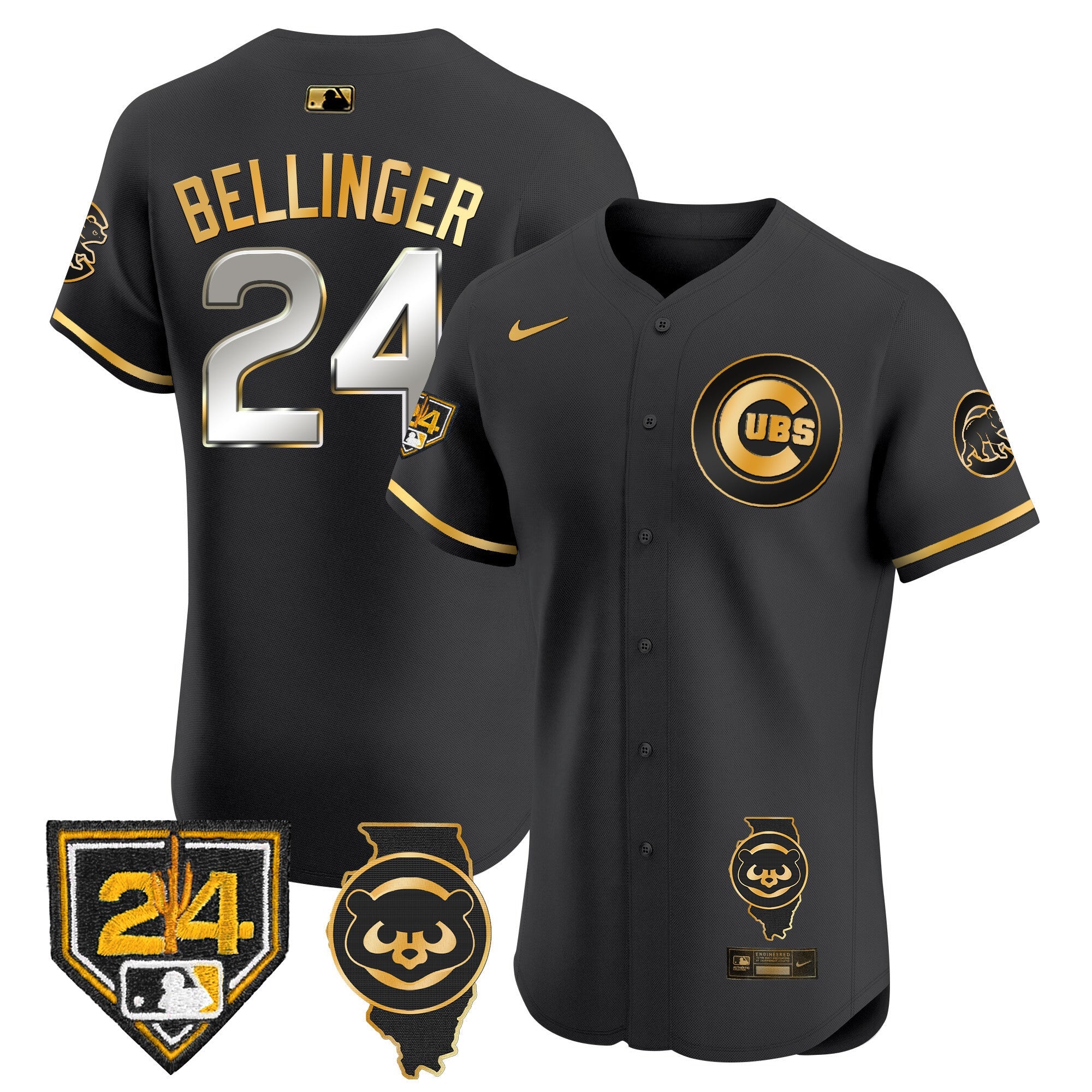Men’s Chicago Spring Training & Illinois Patch Vapor Premier Elite Jersey