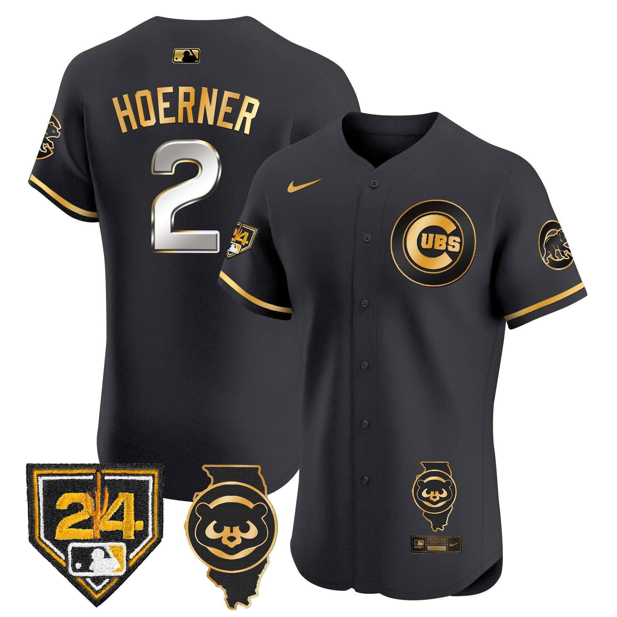 Men’s Chicago Spring Training & Illinois Patch Vapor Premier Elite Jersey