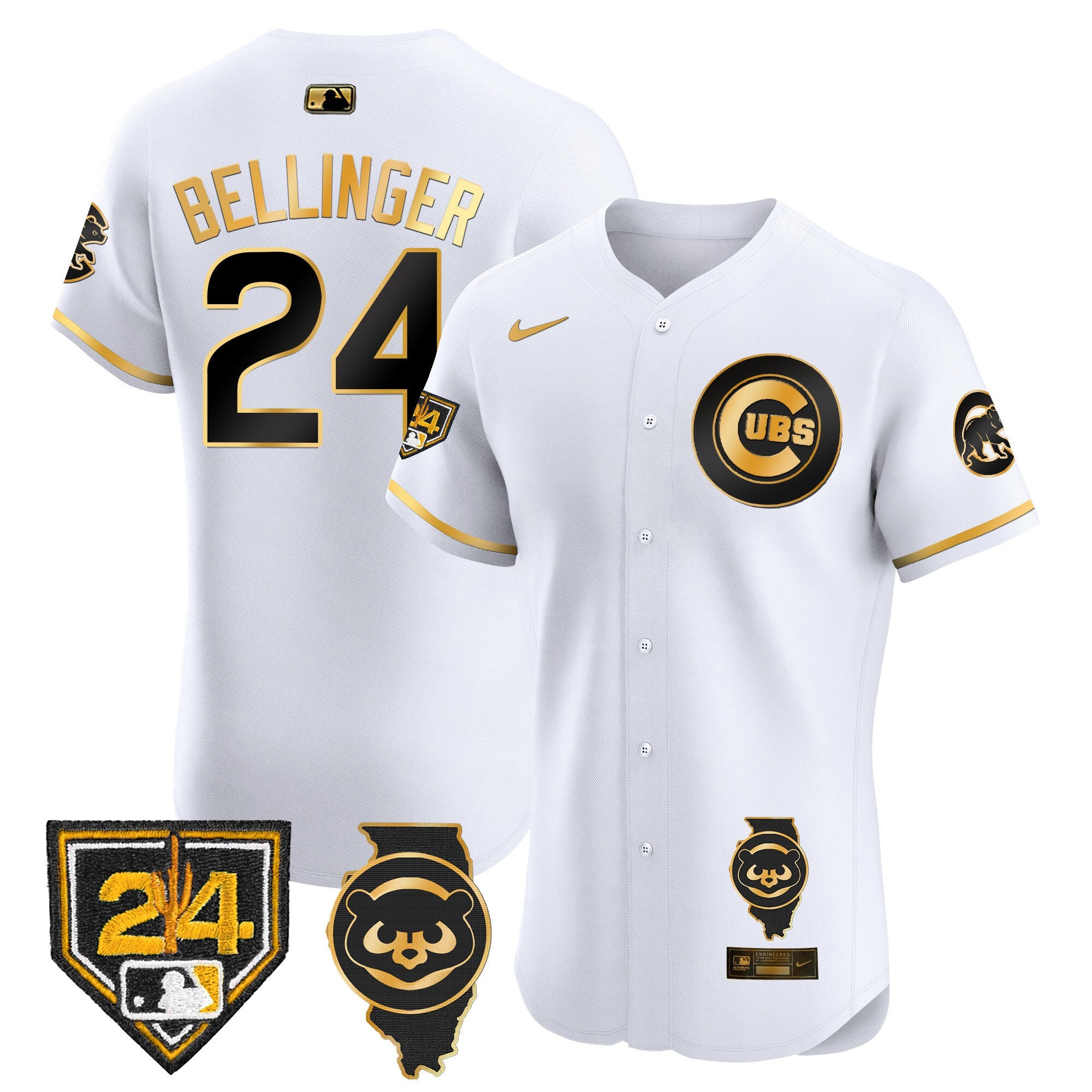 Men’s Chicago Spring Training & Illinois Patch Vapor Premier Elite Jersey
