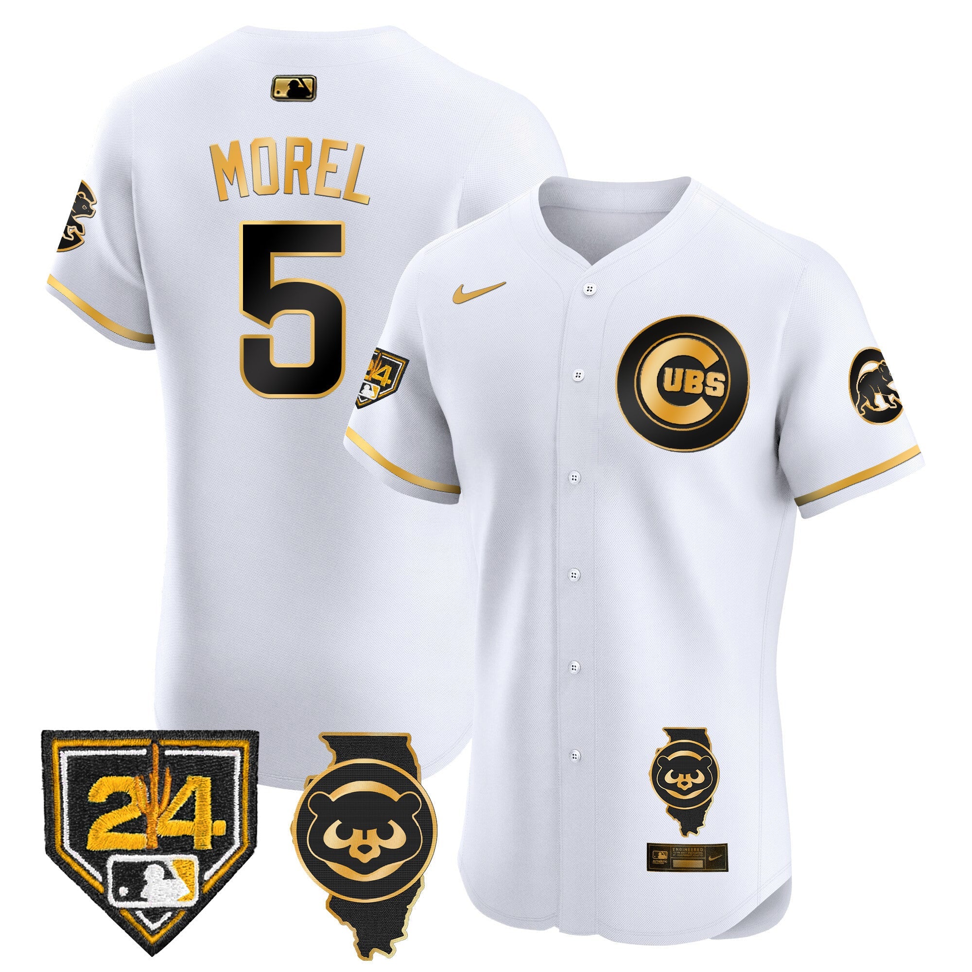 Men’s Chicago Spring Training & Illinois Patch Vapor Premier Elite Jersey