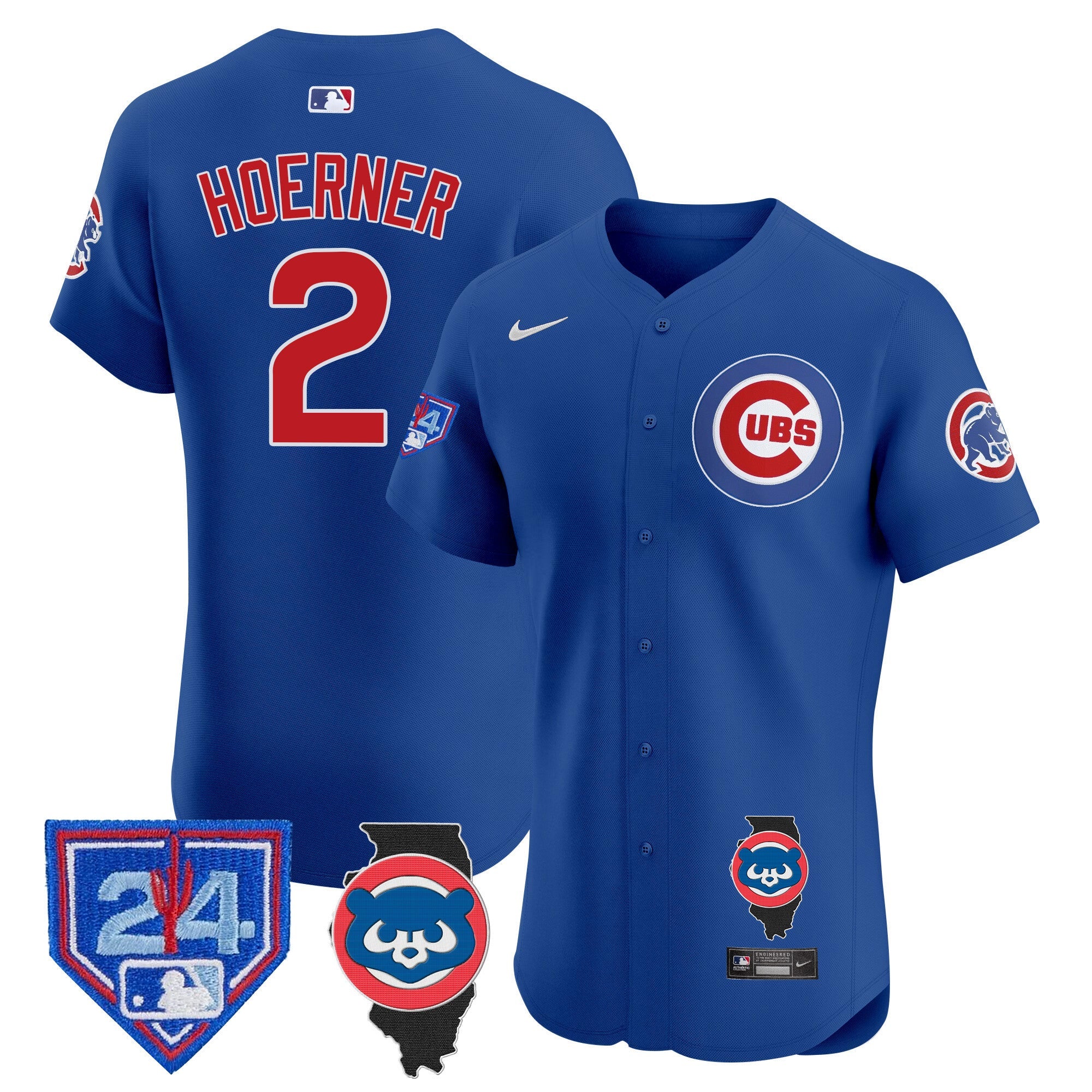 Men’s Chicago Spring Training & Illinois Patch Vapor Premier Elite Jersey