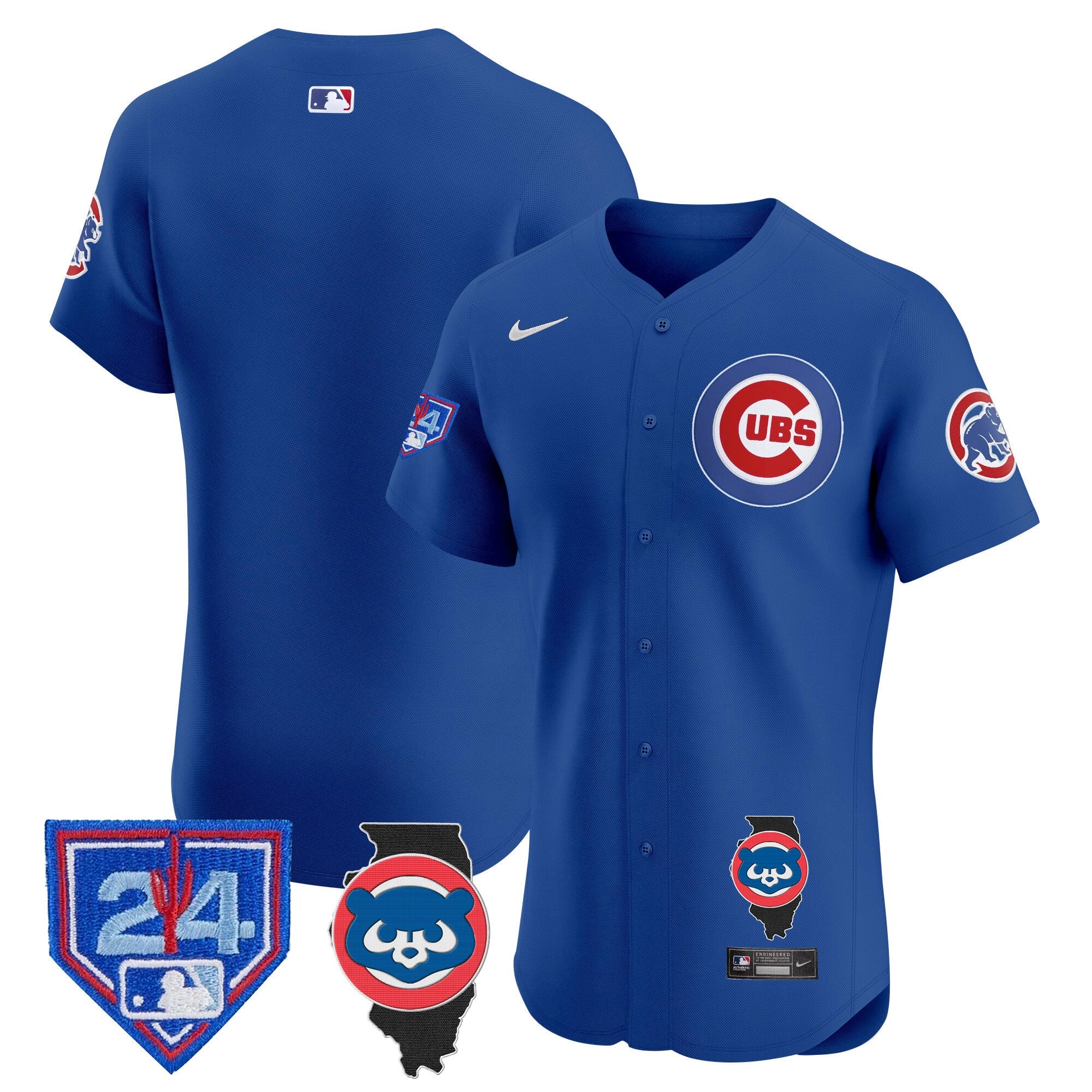 Men’s Chicago Spring Training & Illinois Patch Vapor Premier Elite Jersey