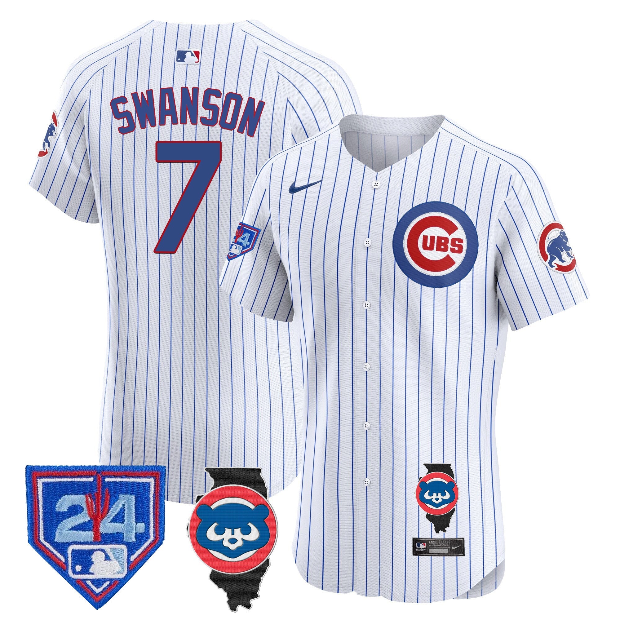 Men’s Chicago Spring Training & Illinois Patch Vapor Premier Elite Jersey