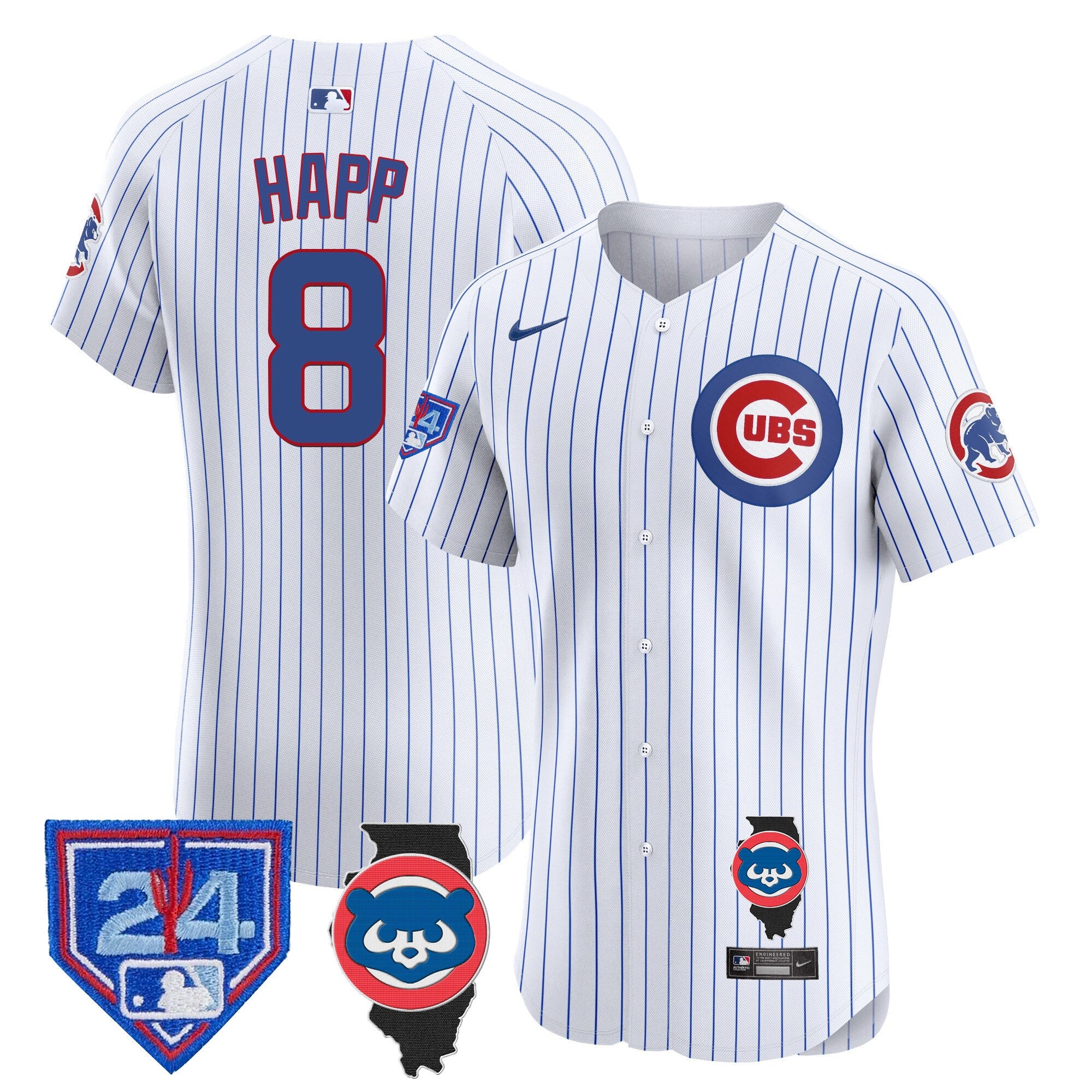 Men’s Chicago Spring Training & Illinois Patch Vapor Premier Elite Jersey