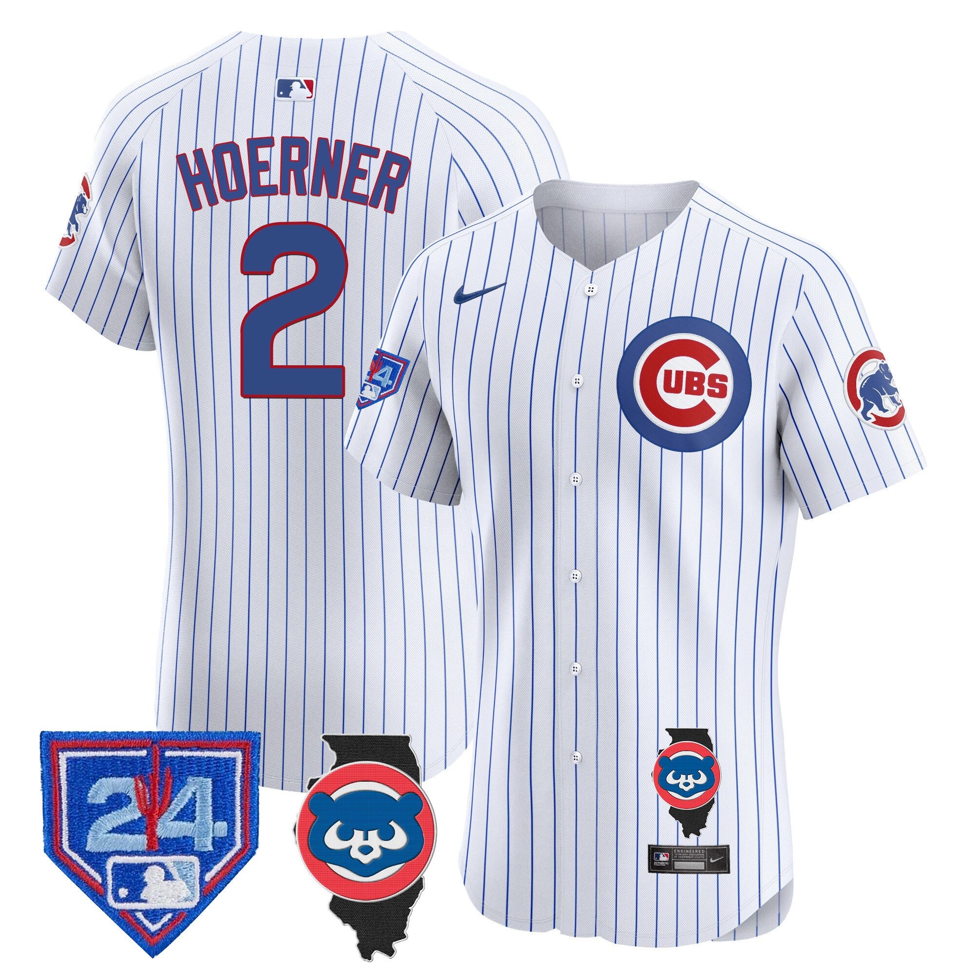 Men’s Chicago Spring Training & Illinois Patch Vapor Premier Elite Jersey