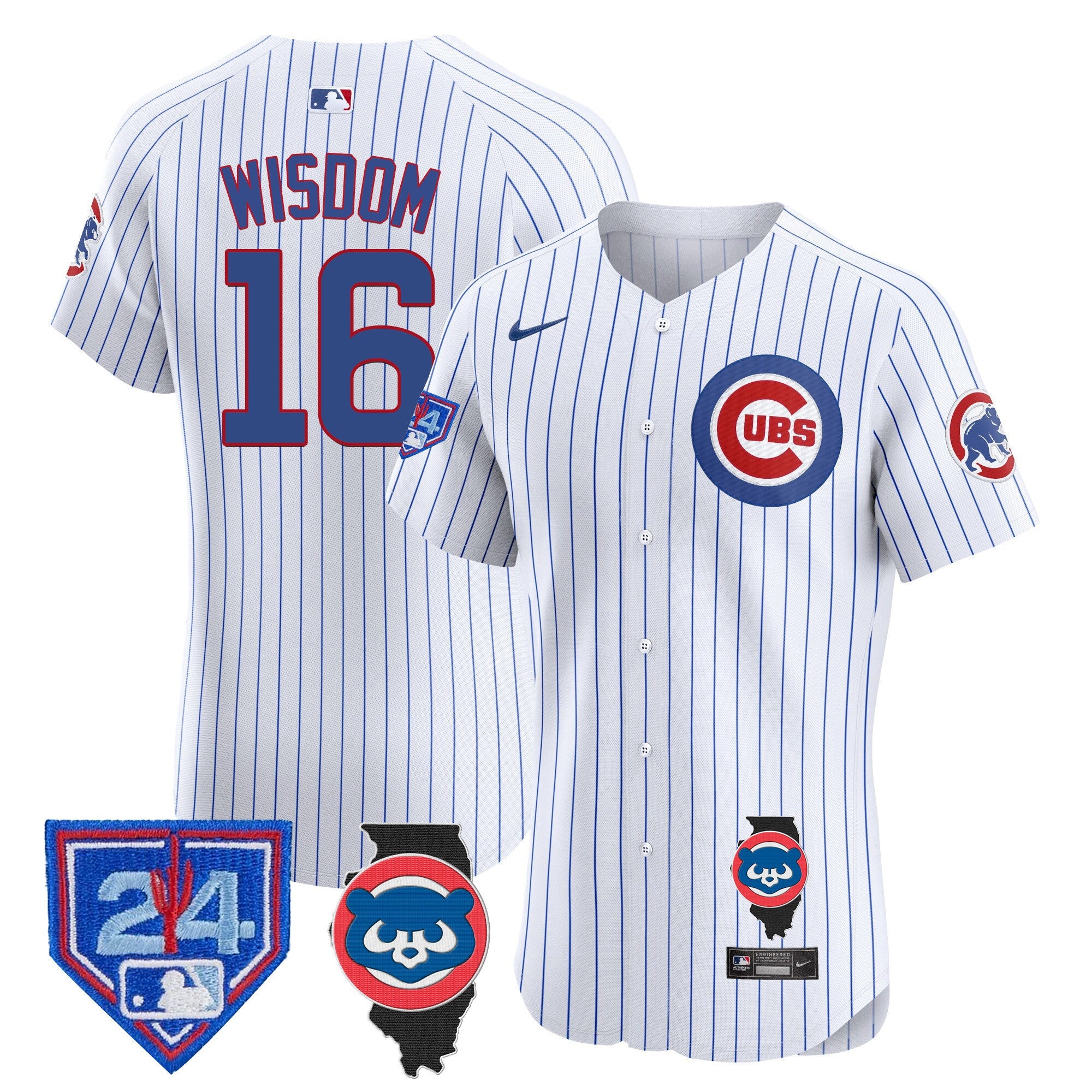 Men’s Chicago Spring Training & Illinois Patch Vapor Premier Elite Jersey