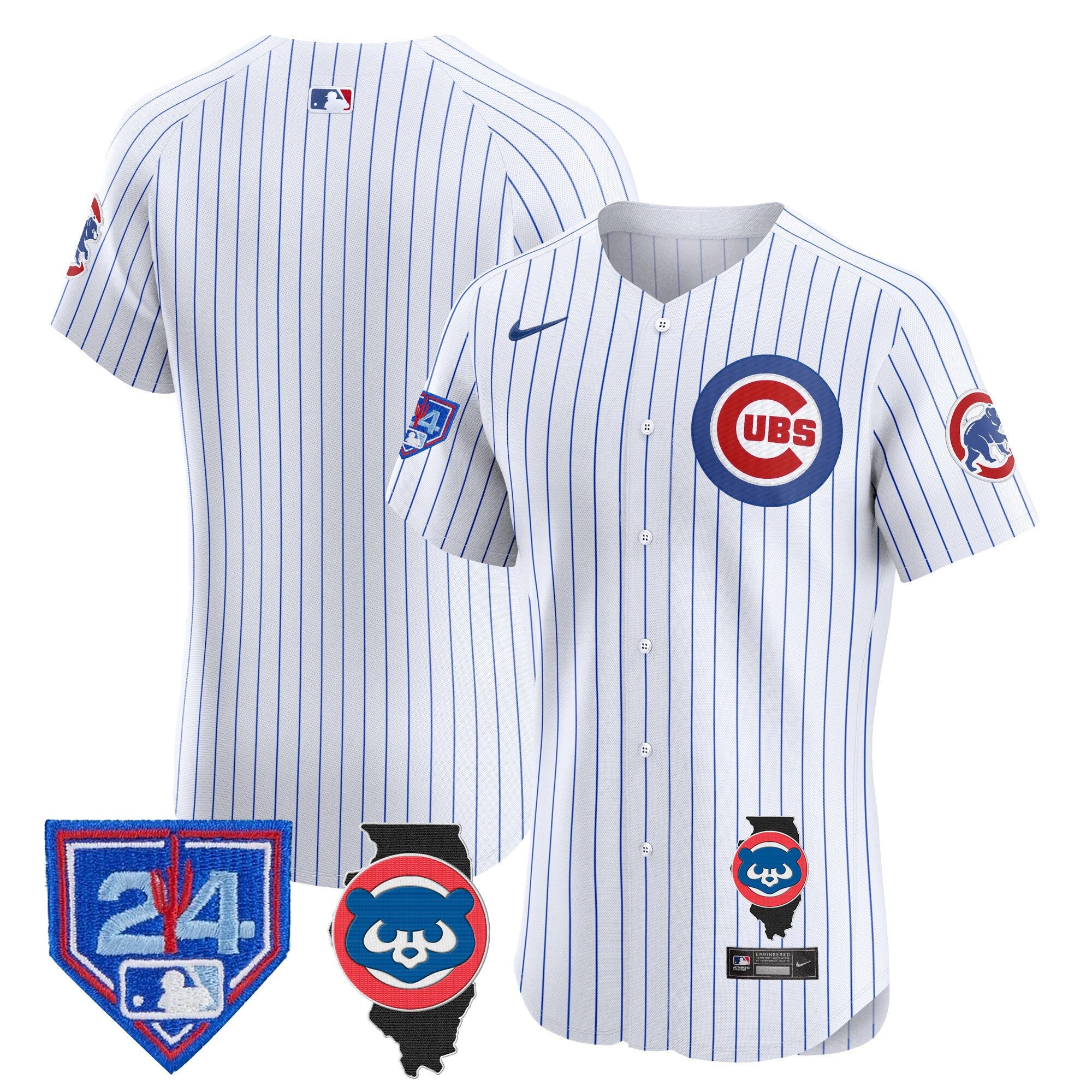 Men’s Chicago Spring Training & Illinois Patch Vapor Premier Elite Jersey