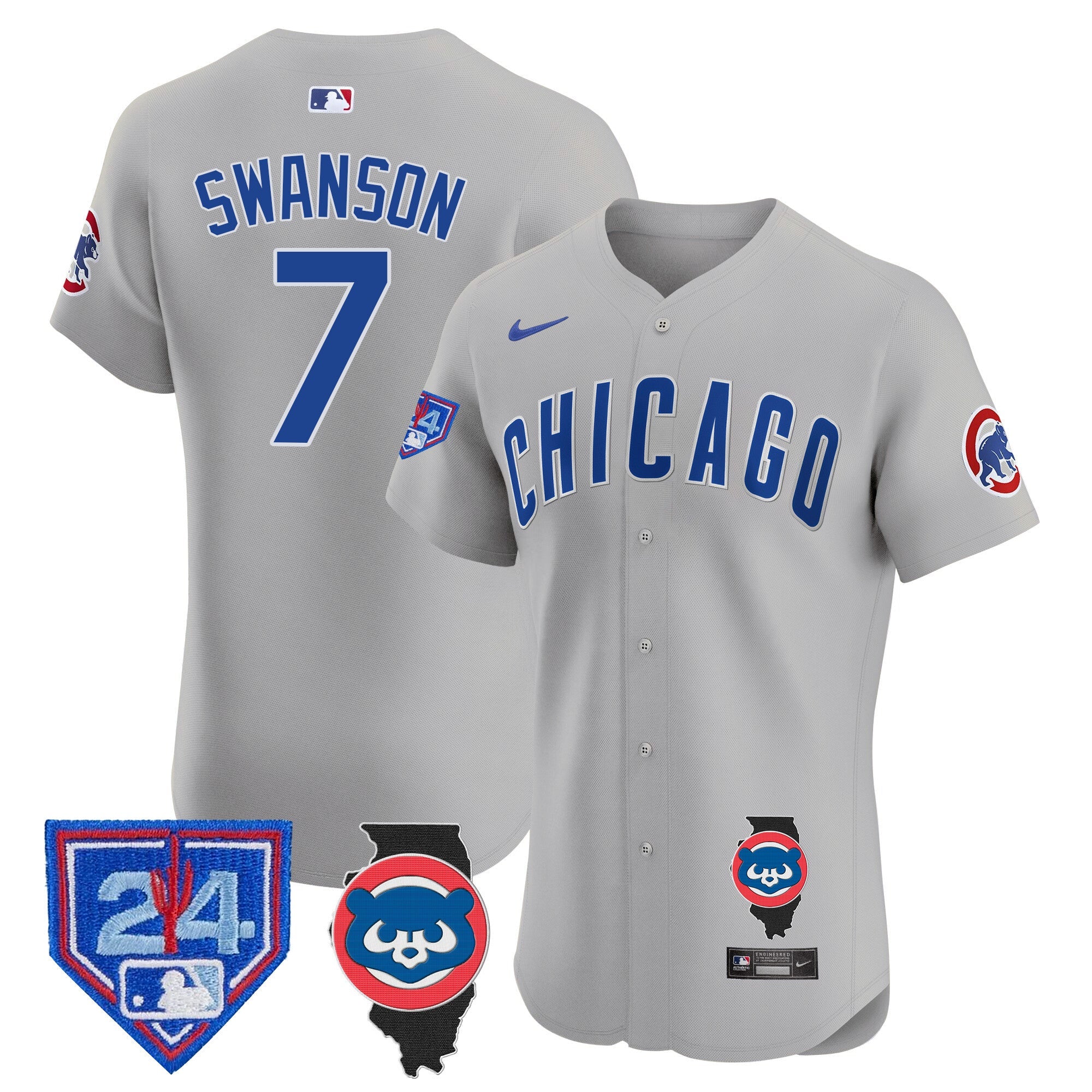 Men’s Chicago Spring Training & Illinois Patch Vapor Premier Elite Jersey