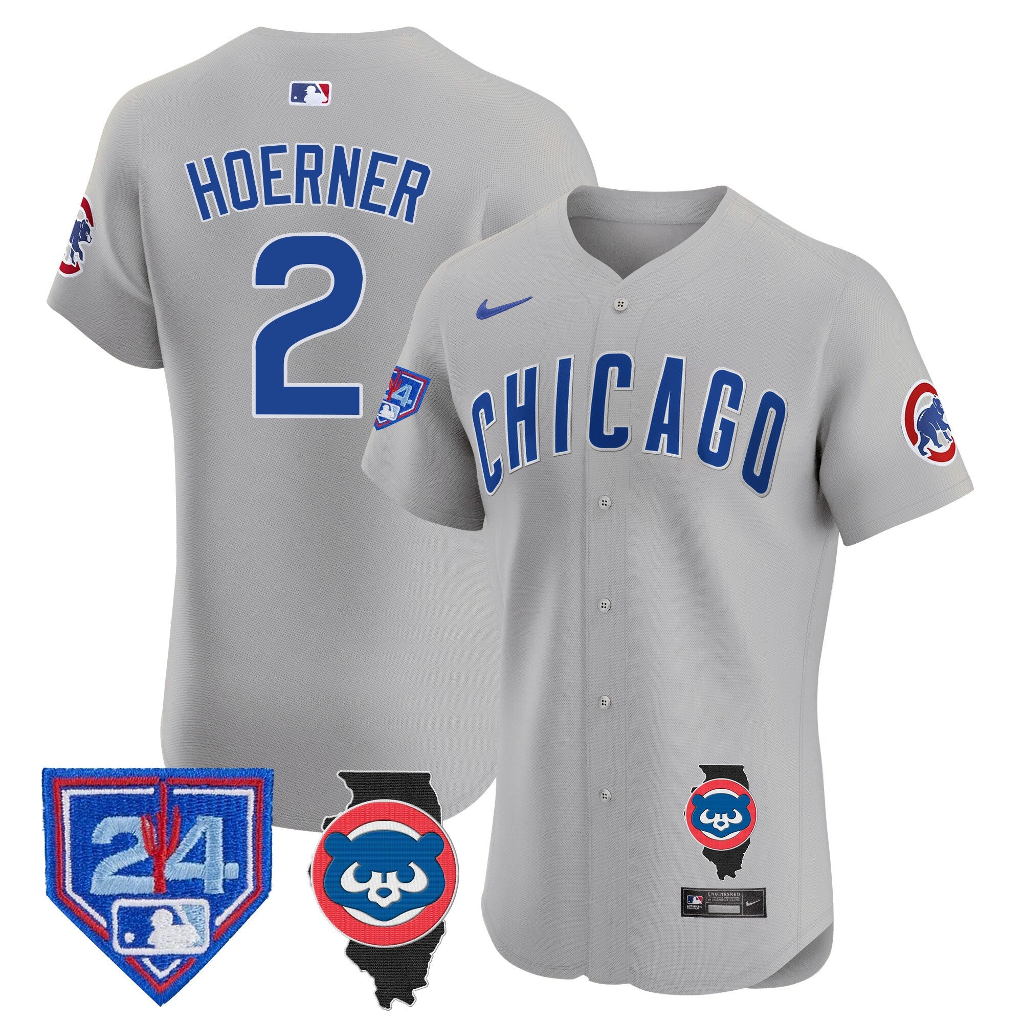 Men’s Chicago Spring Training & Illinois Patch Vapor Premier Elite Jersey