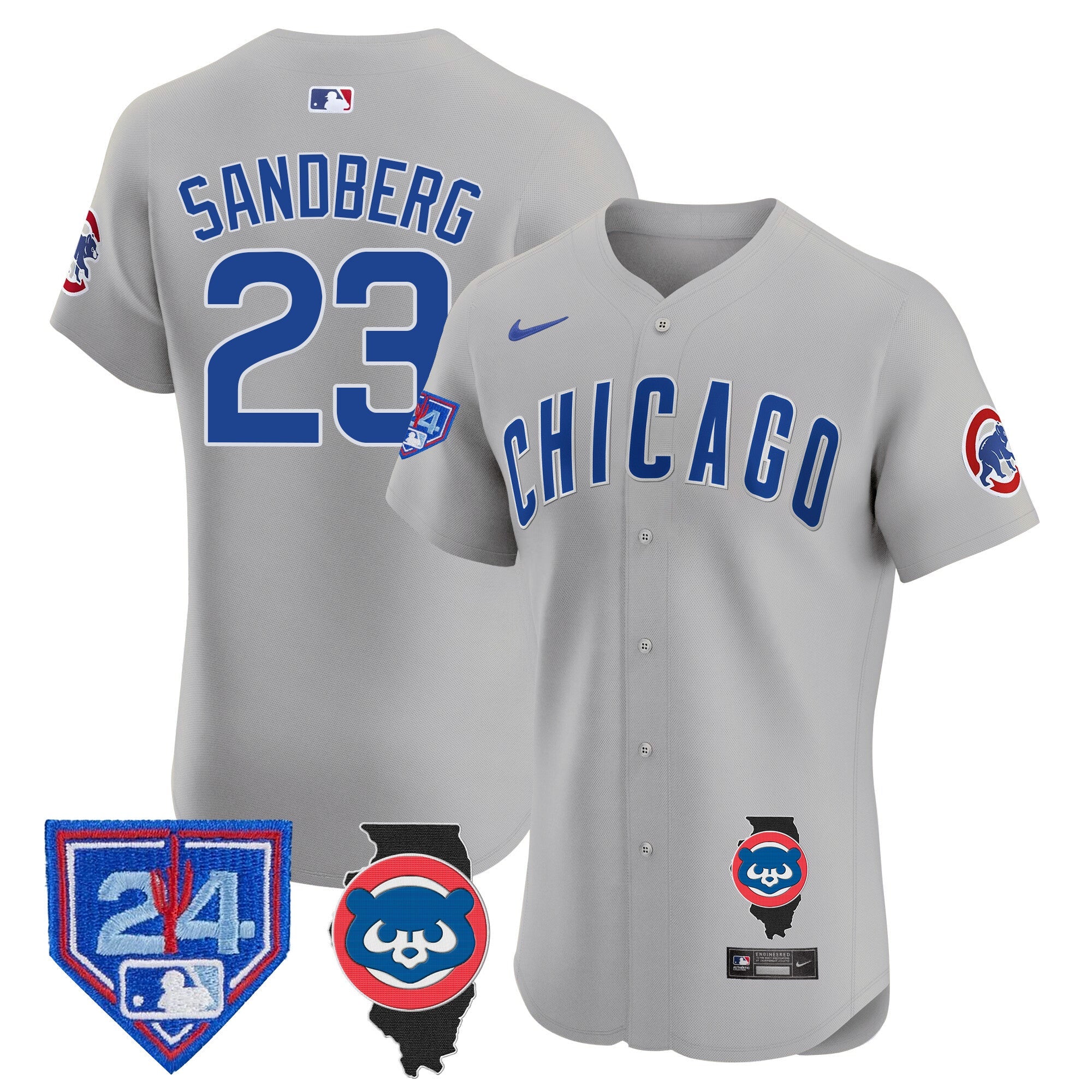 Men’s Chicago Spring Training & Illinois Patch Vapor Premier Elite Jersey