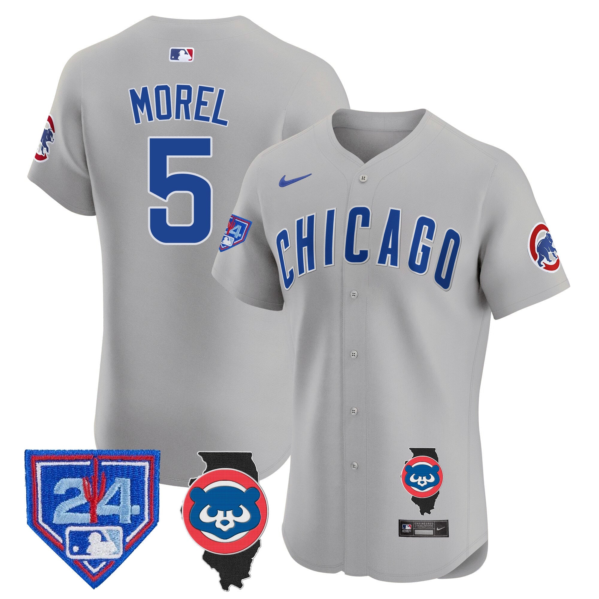 Men’s Chicago Spring Training & Illinois Patch Vapor Premier Elite Jersey