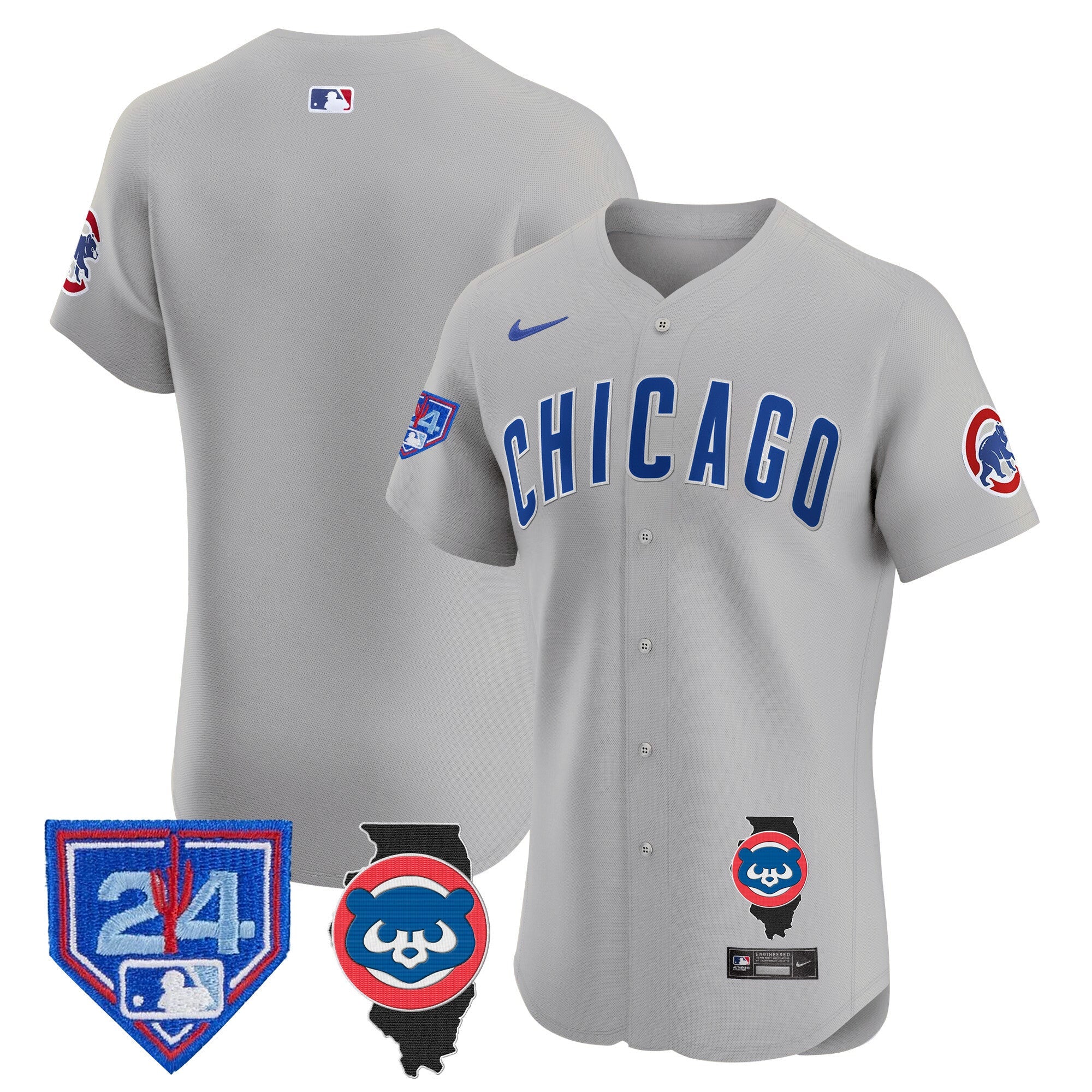 Men’s Chicago Spring Training & Illinois Patch Vapor Premier Elite Jersey