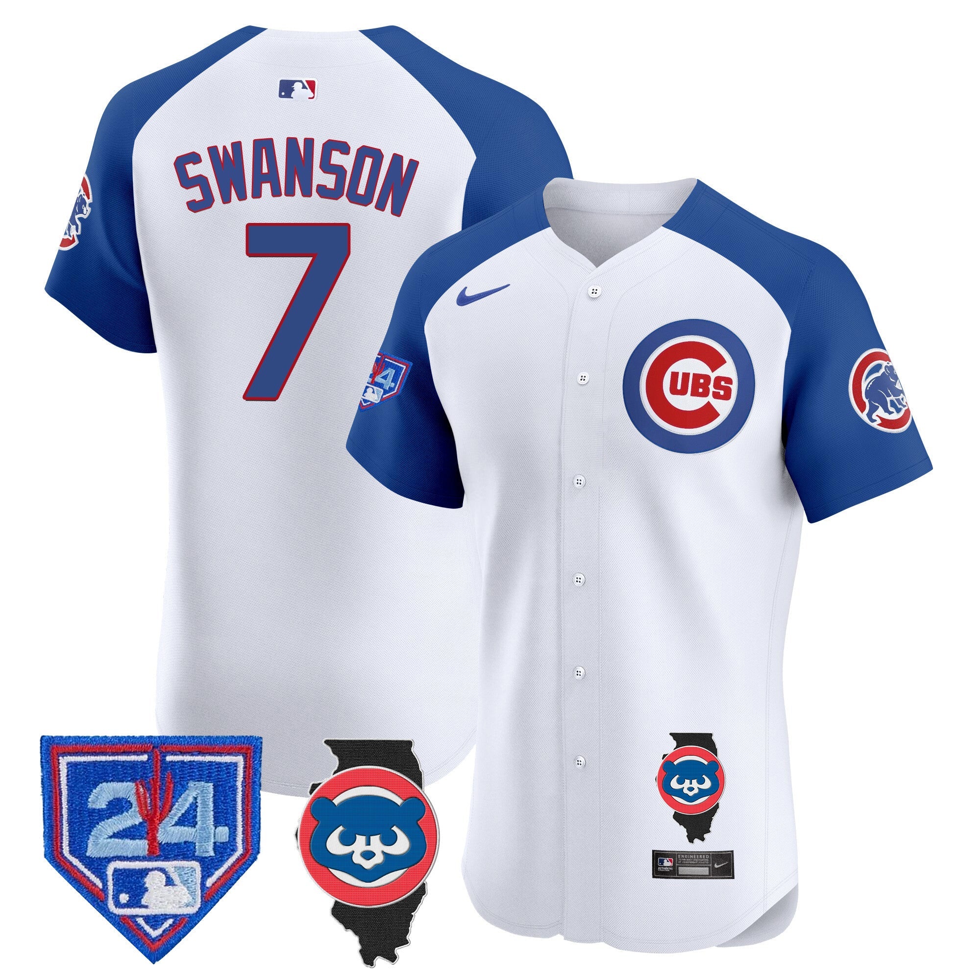 Men’s Chicago Spring Training & Illinois Patch Vapor Premier Elite Jersey