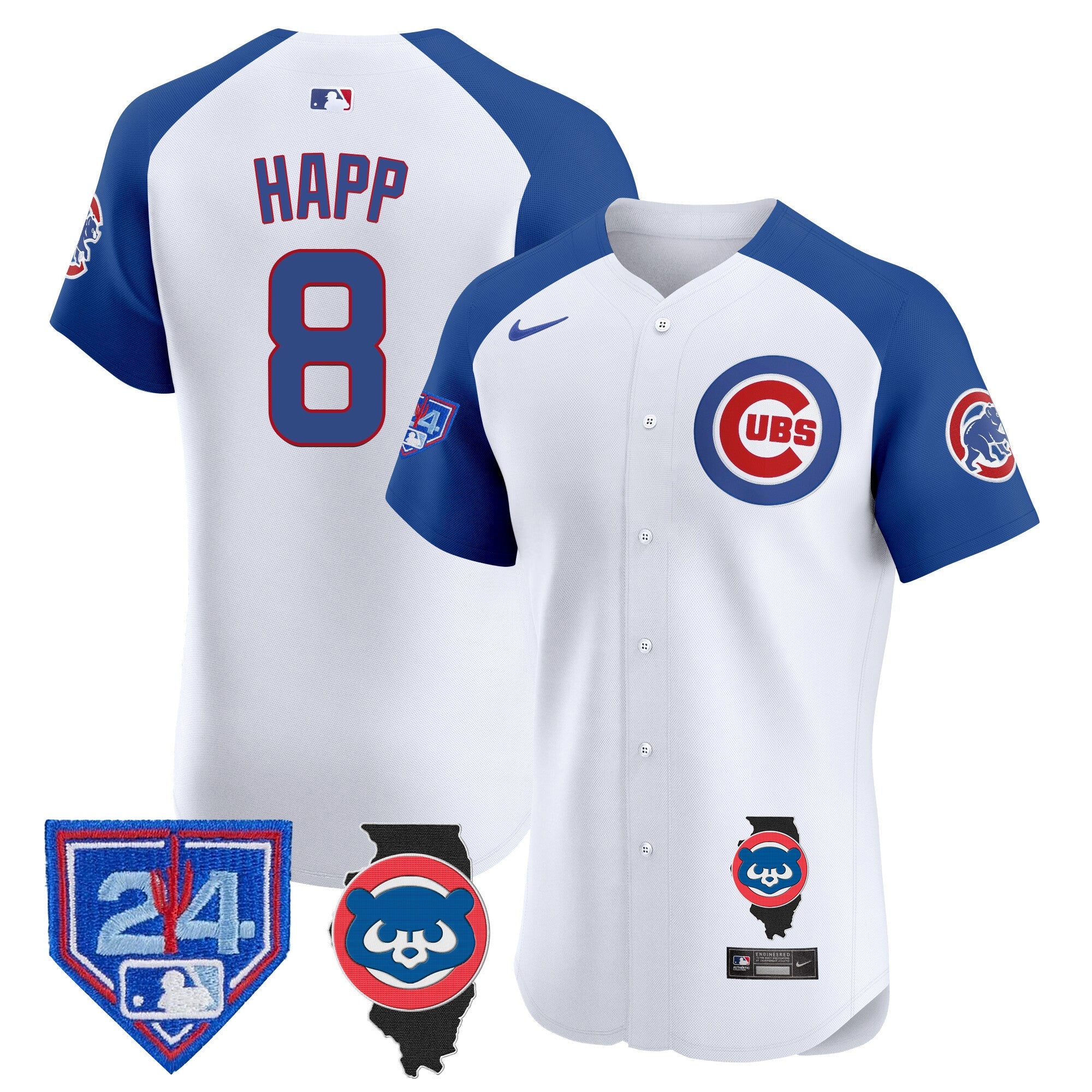 Men’s Chicago Spring Training & Illinois Patch Vapor Premier Elite Jersey