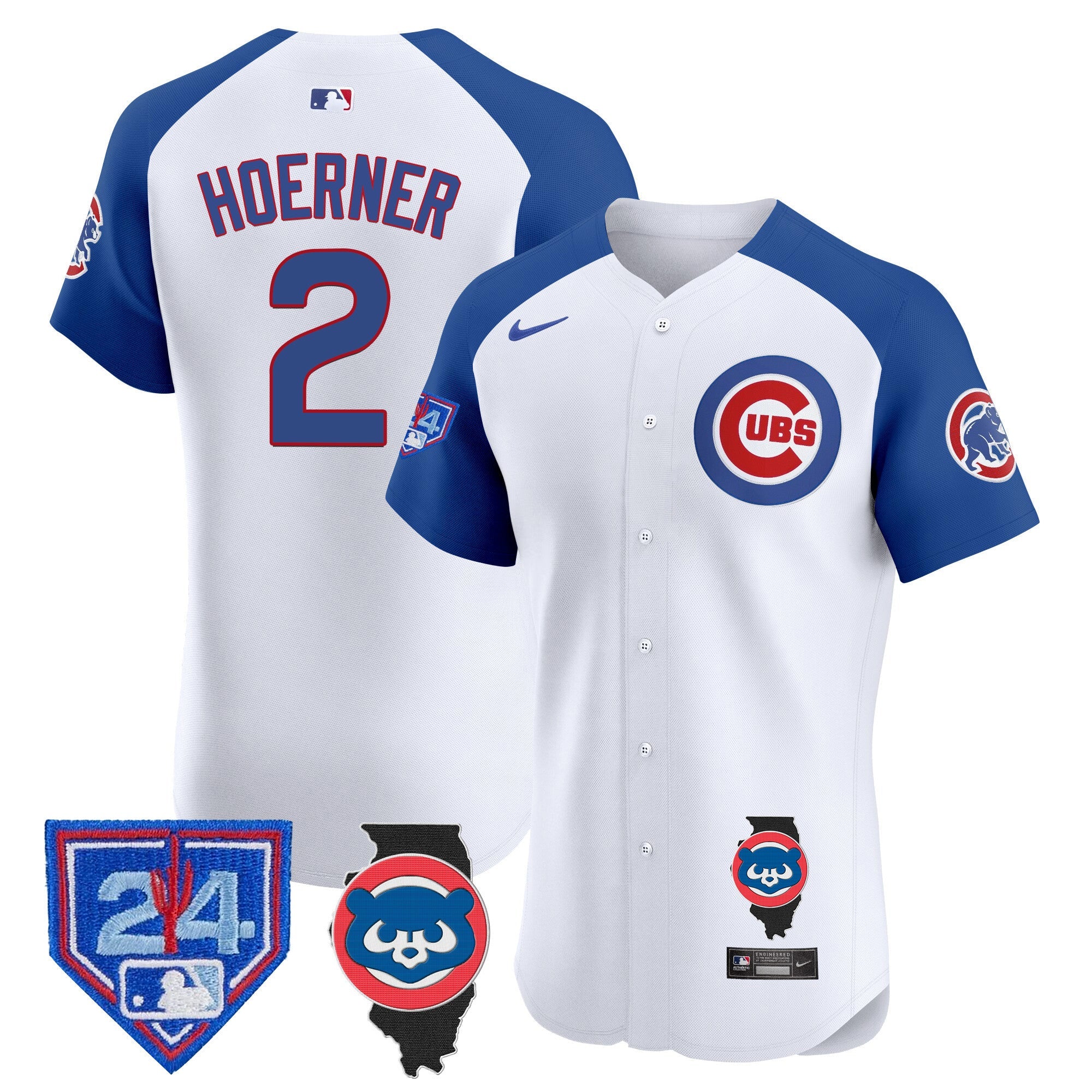 Men’s Chicago Spring Training & Illinois Patch Vapor Premier Elite Jersey