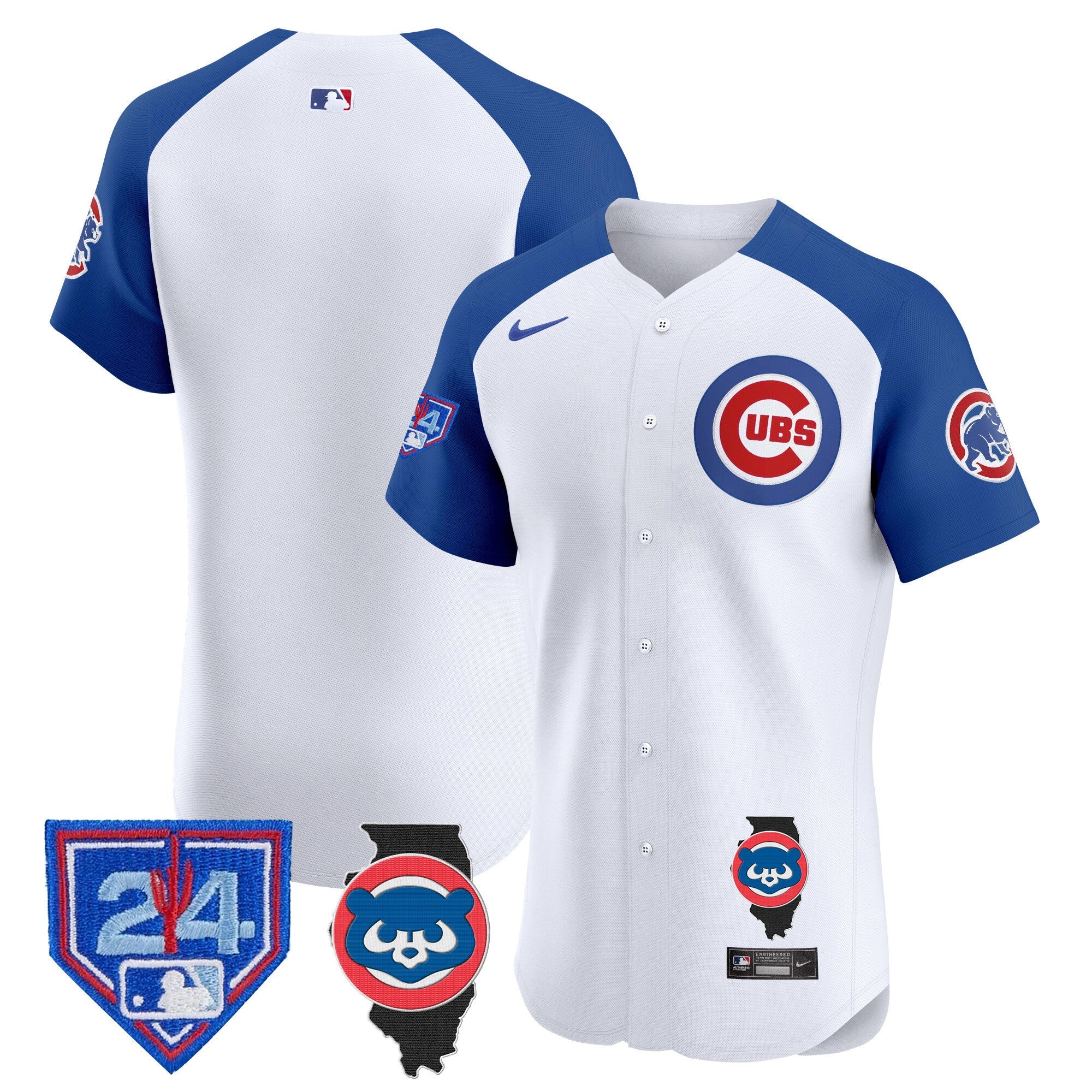 Men’s Chicago Spring Training & Illinois Patch Vapor Premier Elite Jersey