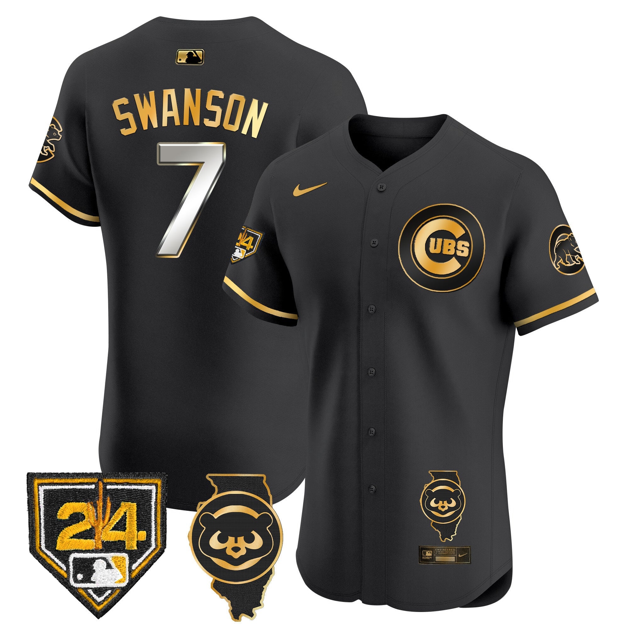 Men’s Chicago Spring Training & Illinois Patch Vapor Premier Elite Jersey