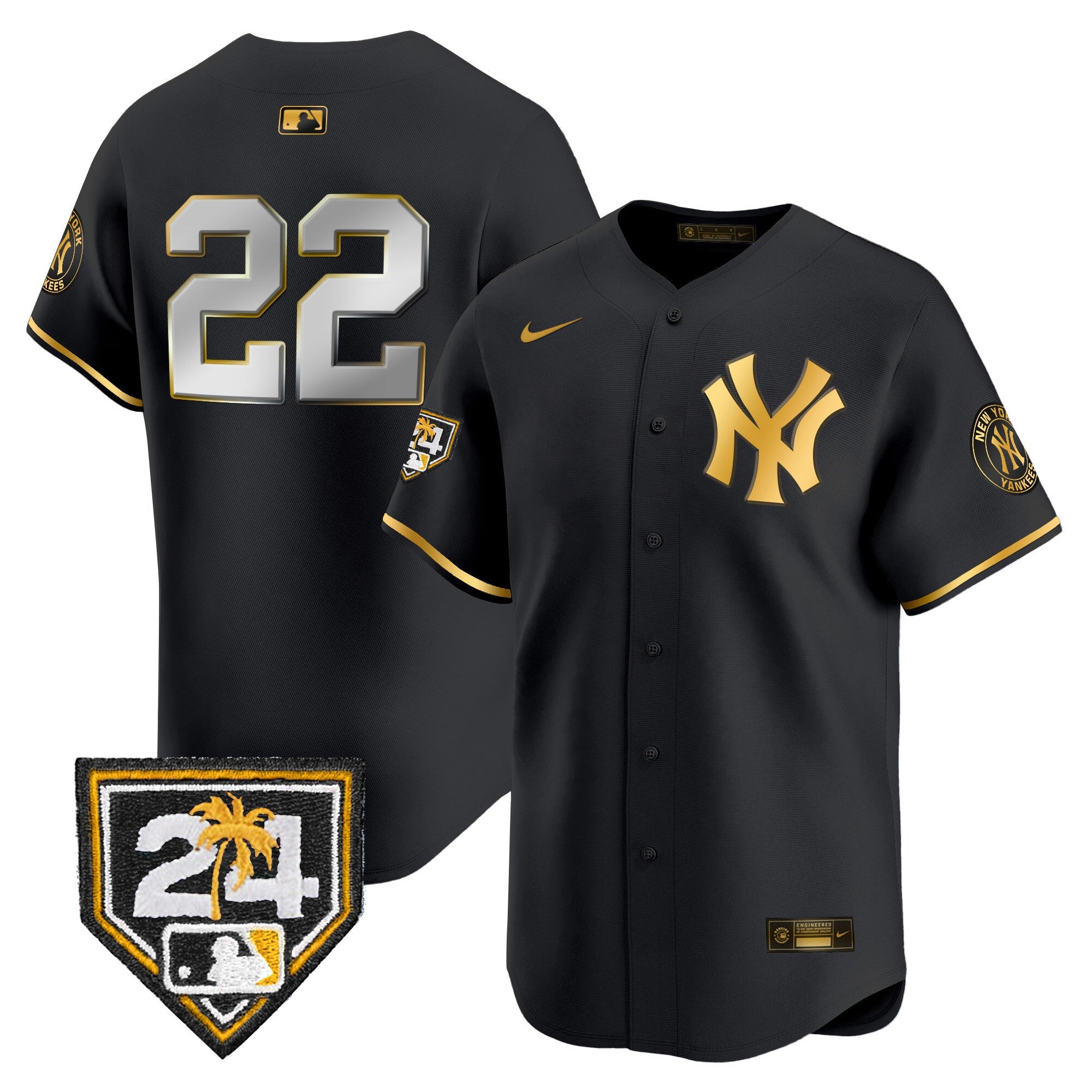 Men’s New York 2024 Spring Training Patch Vapor Premier Limited Jersey V4